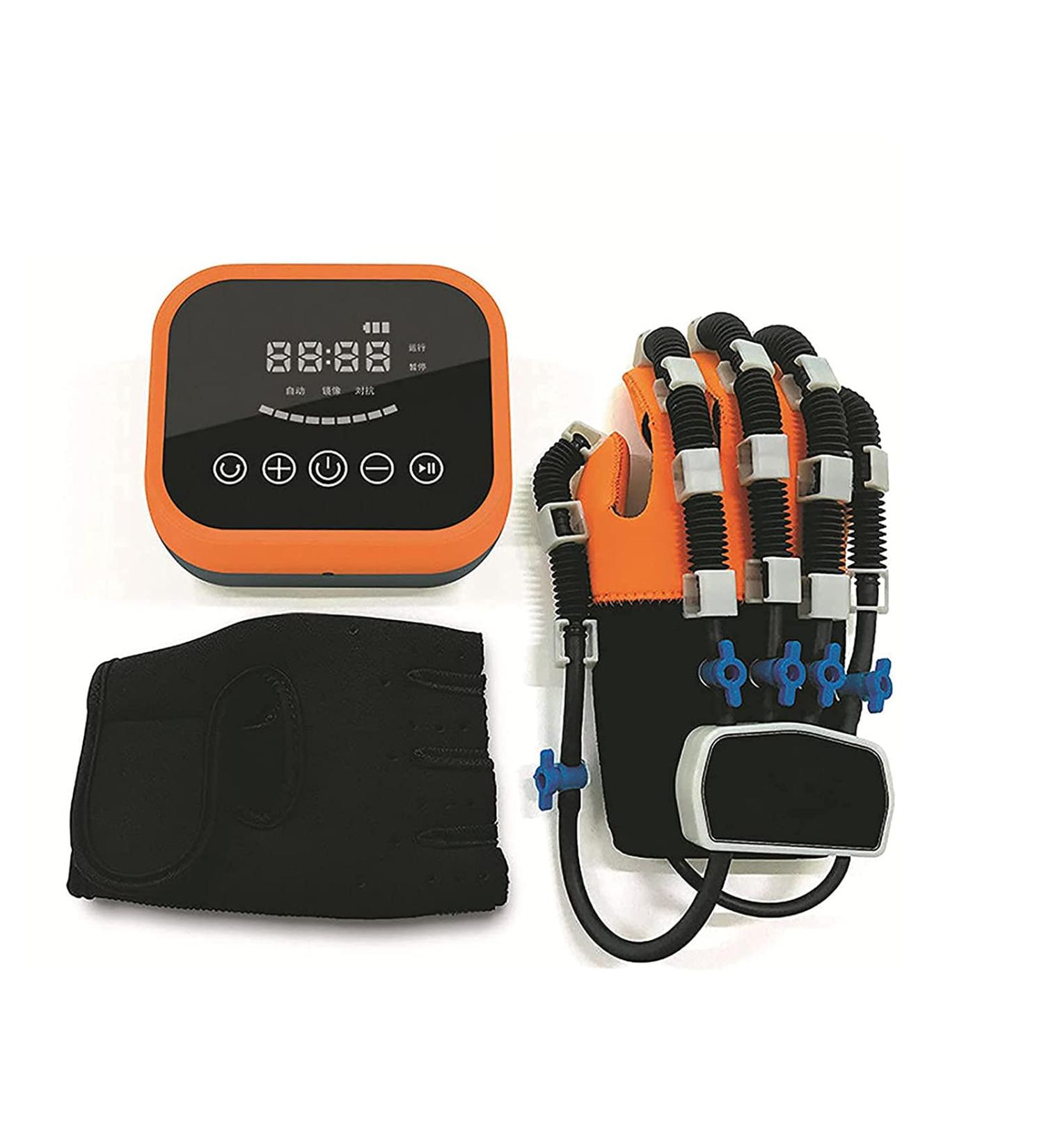 ZZBB Finger Orthoses Rehabilitation Gloves Electric Rehabilitation Auxiliary Training Gloves Finger Orthotics Functional Hand Splint for Long-Term Relief Left Large