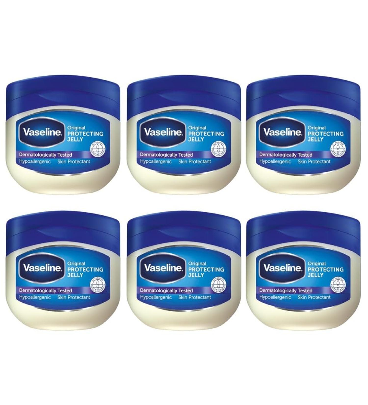 Vaseline Vaseline 6 x 250ml Bottles of Original Protection for Chapped and Dry Skin and Eczema