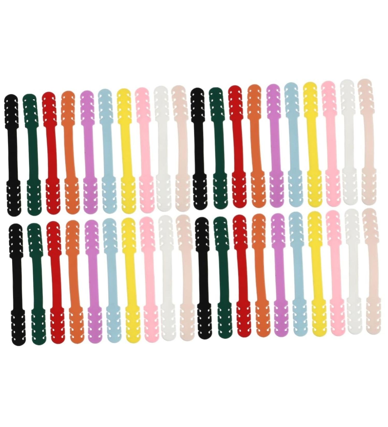 Clispeed 40pc Hook Mask Cord Buckle - Extendable Mask Ear Rope Connector (1.9x14.5cm) - Buy Now for International Shipping! - Buy Online on GoSupps.com