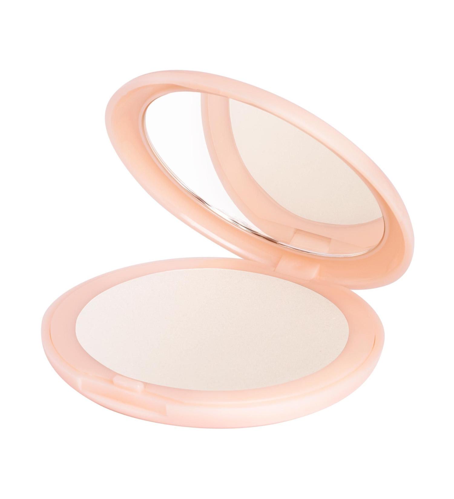 Neve Cosmetics Snow osmetics powder Flat Perfection compact illuminating duochrome satin effect with integrated mirror | "Glass Glow"