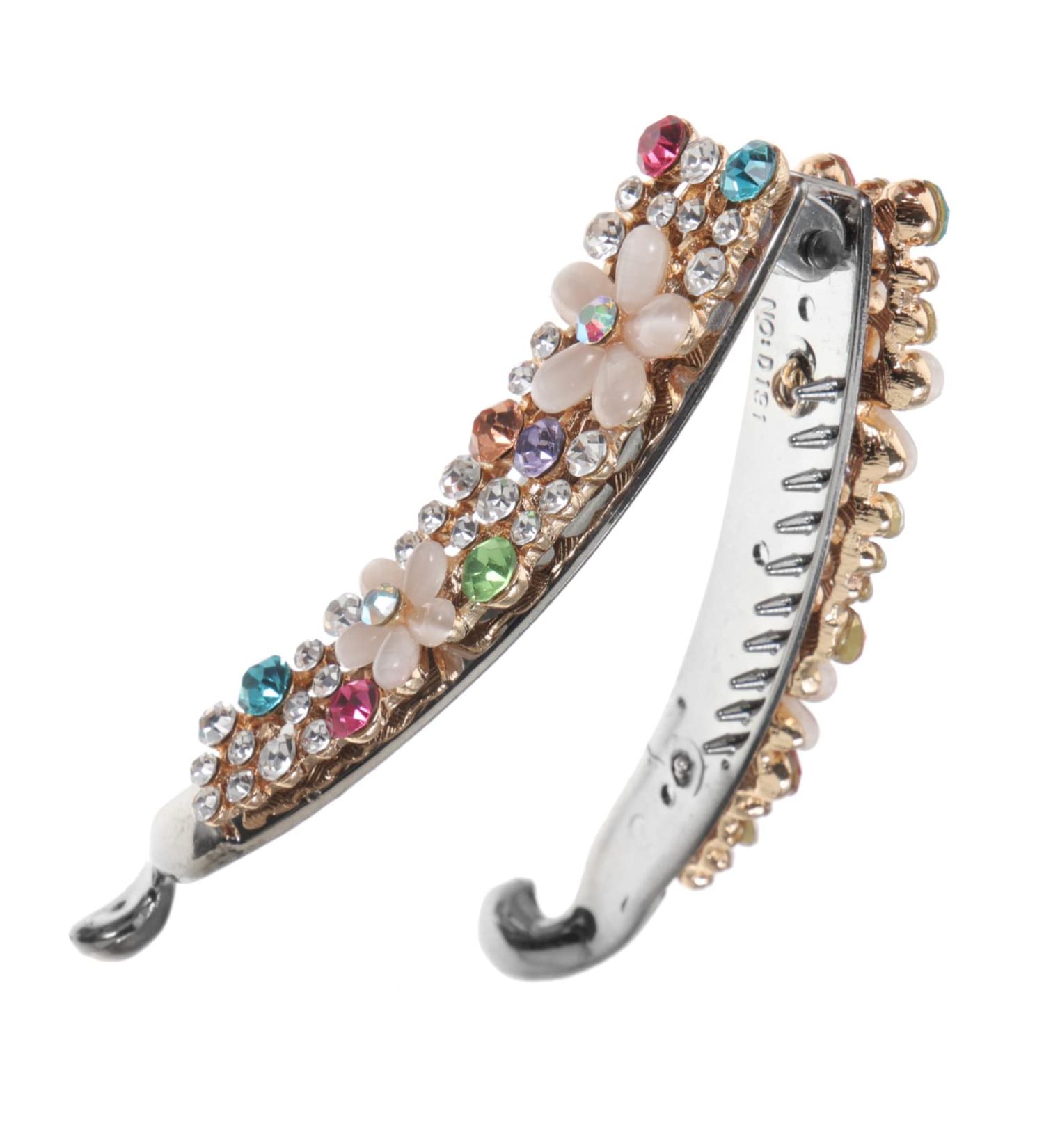 CAXUSD Rhinestone Hair Clip Rhinestone Barrettes White Hair Clips Banana Hair Clips Heavy Duty Hair Clips for Thick Hair Clips for Hair Long Hair Clips Rhinestones Issue Card Metal - Buy Online on GoSupps.com