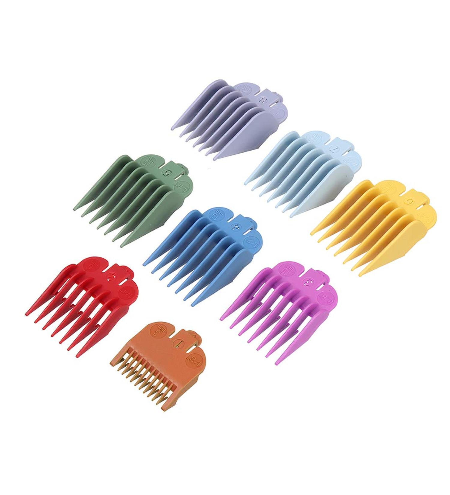 8 Pcs Colorful Hair Clipper Combs Set for Wahl Clippers/Trimmers #3171-500 - 1/8 to 1 - Buy Online on GoSupps.com
