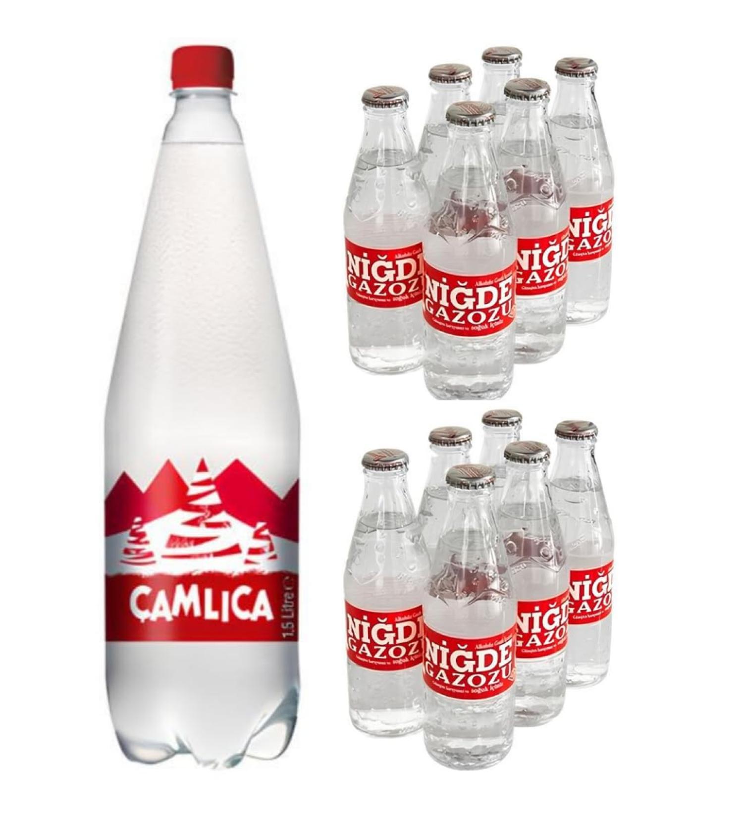 Camlica Gazoz Lemonade Soft and Soft Drinks (with Deposit) 1500ml x 12 Bottles with Pufai Grocery - Buy Online on GoSupps.com