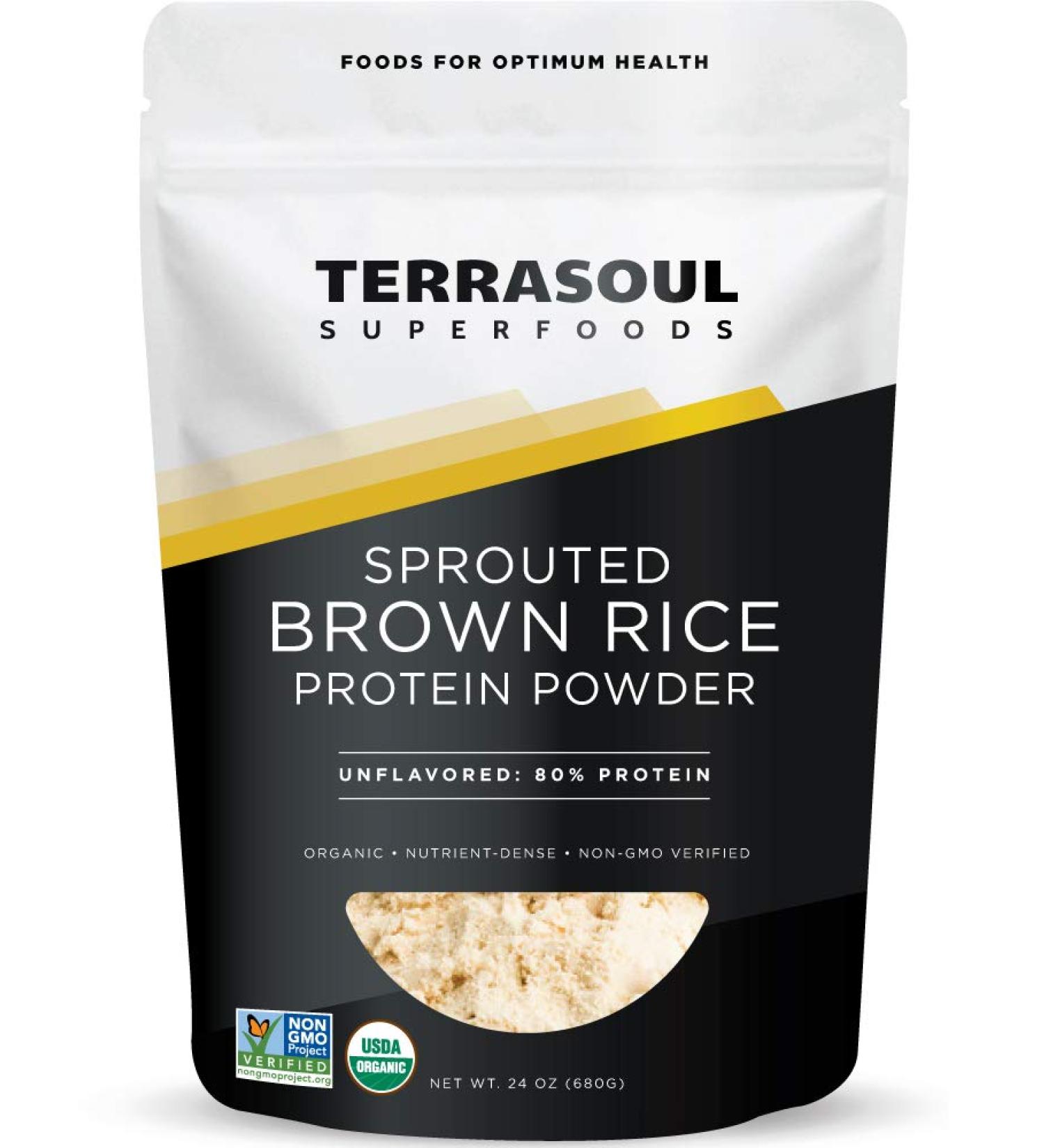 Terrasoul Superfoods Organic Sprouted Brown Rice Protein Powder - 1.5 lb - Buy Online on GoSupps.com