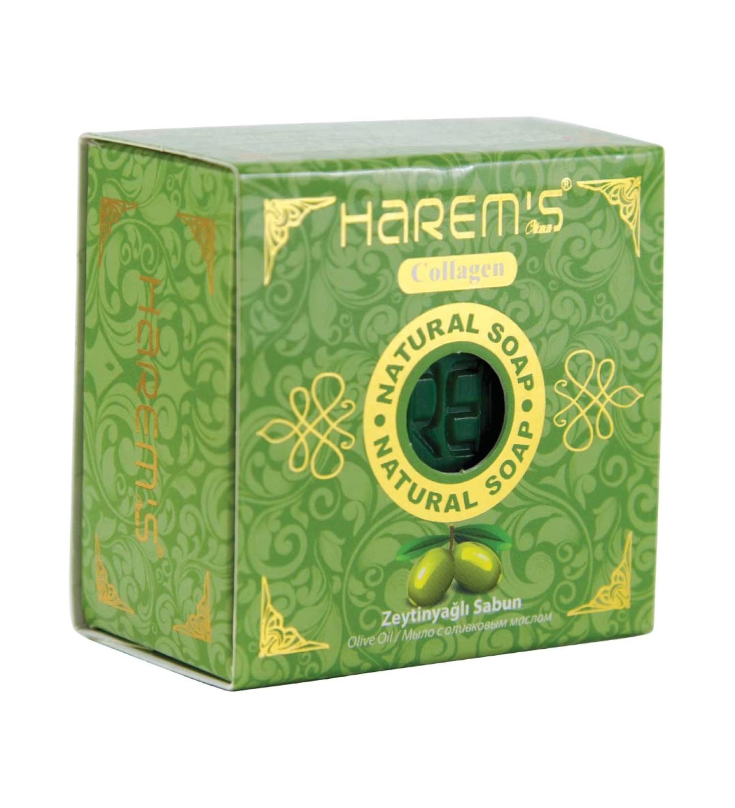 Buy Harem's Olive Oil Bar Soap - Natural Moisturizing Face & Body Soap with Collagen - 5.3 oz - International Shipping Available - Buy Online on GoSupps.com