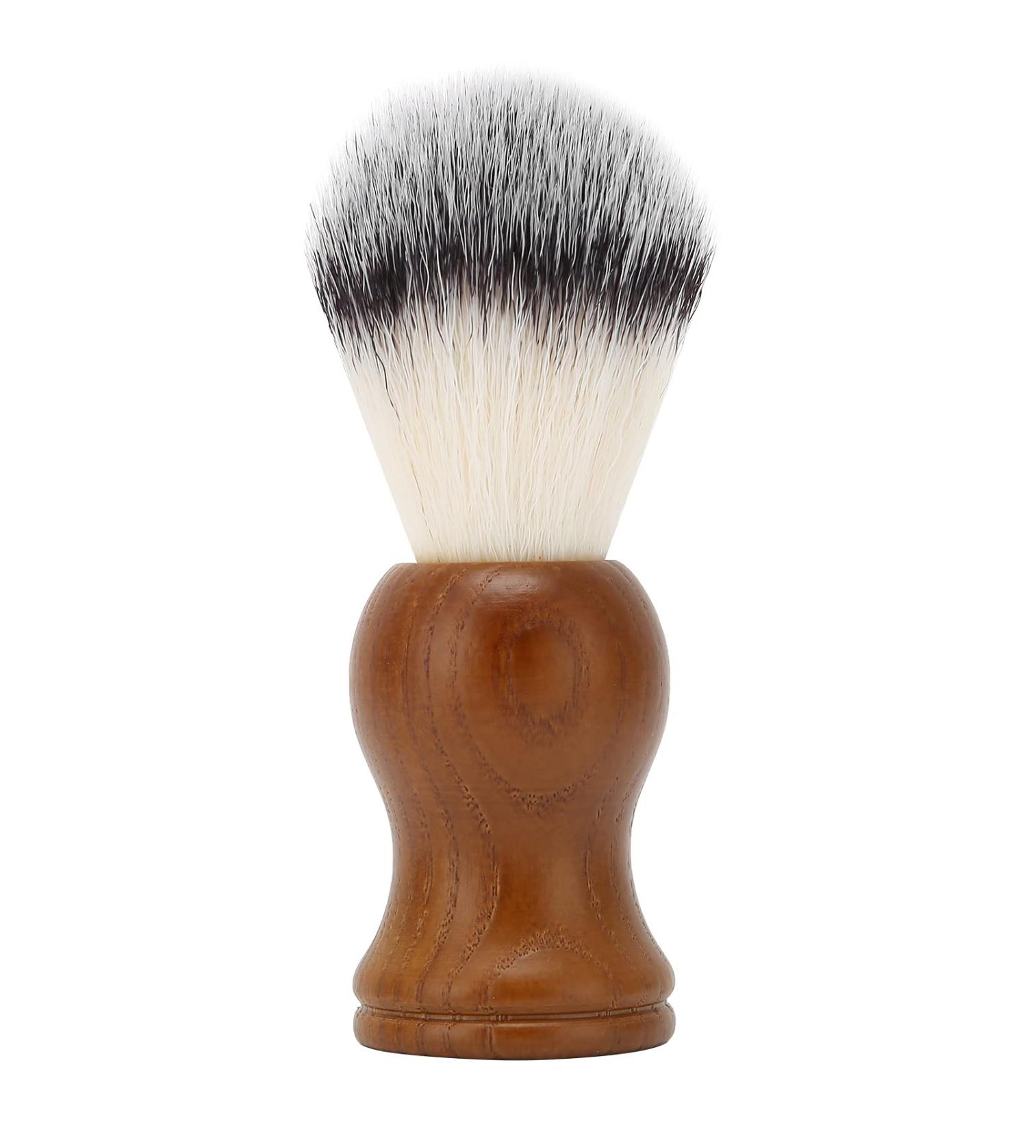 Ankroyu Shaving Brush - Professional Razor Brush for Men with Wooden Handle | Ideal for Hairdressing Salons & Beard Grooming - Buy Online on GoSupps.com