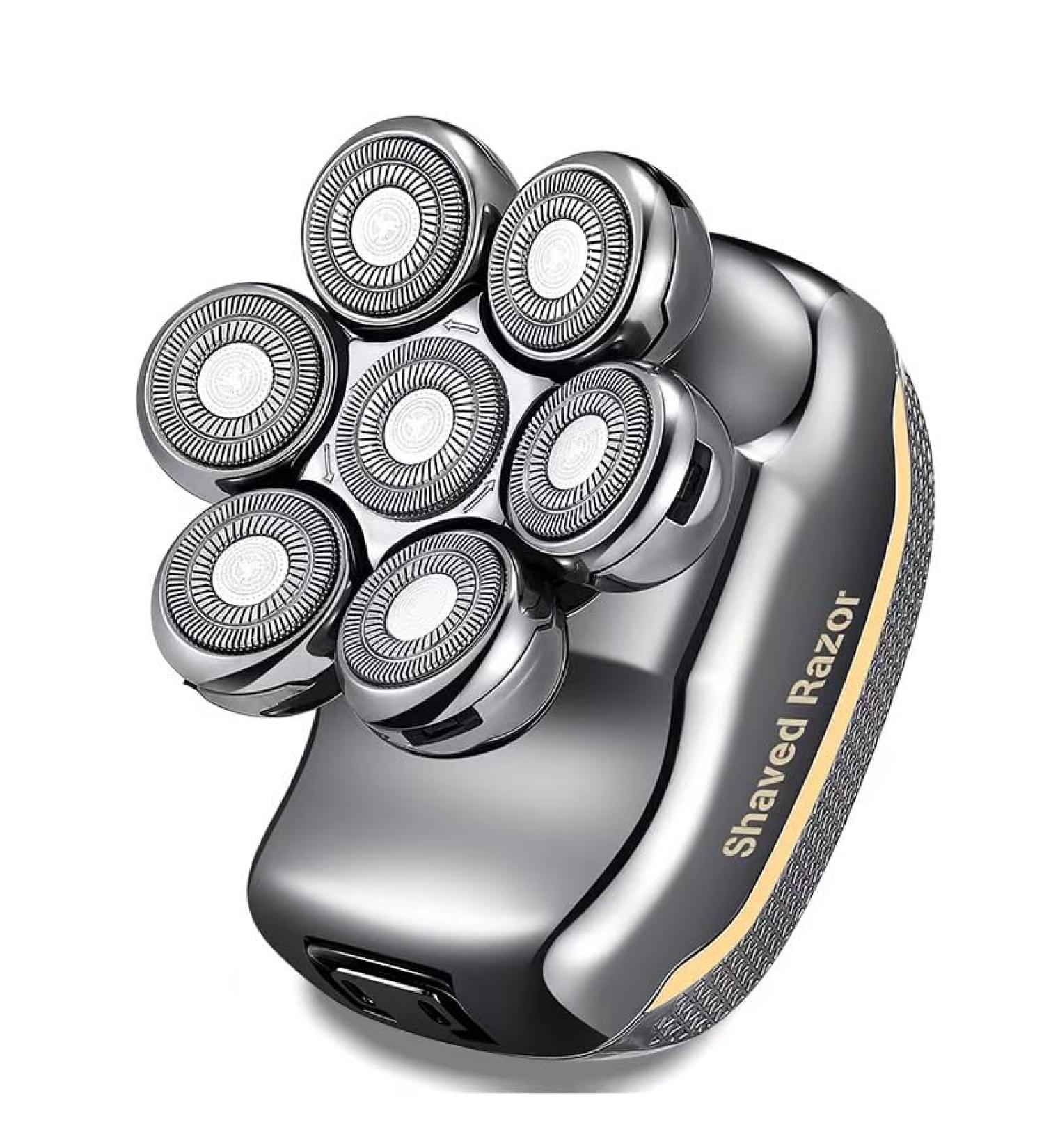 Head Shavers for Bald Men 7D Electric Head Shaver for Men Wet Dry Mens Electric Razors for Shaving Face Rechargeable Bald Head Shaver Kit Mens Shaver for Head Face Beard Grooming Kit White