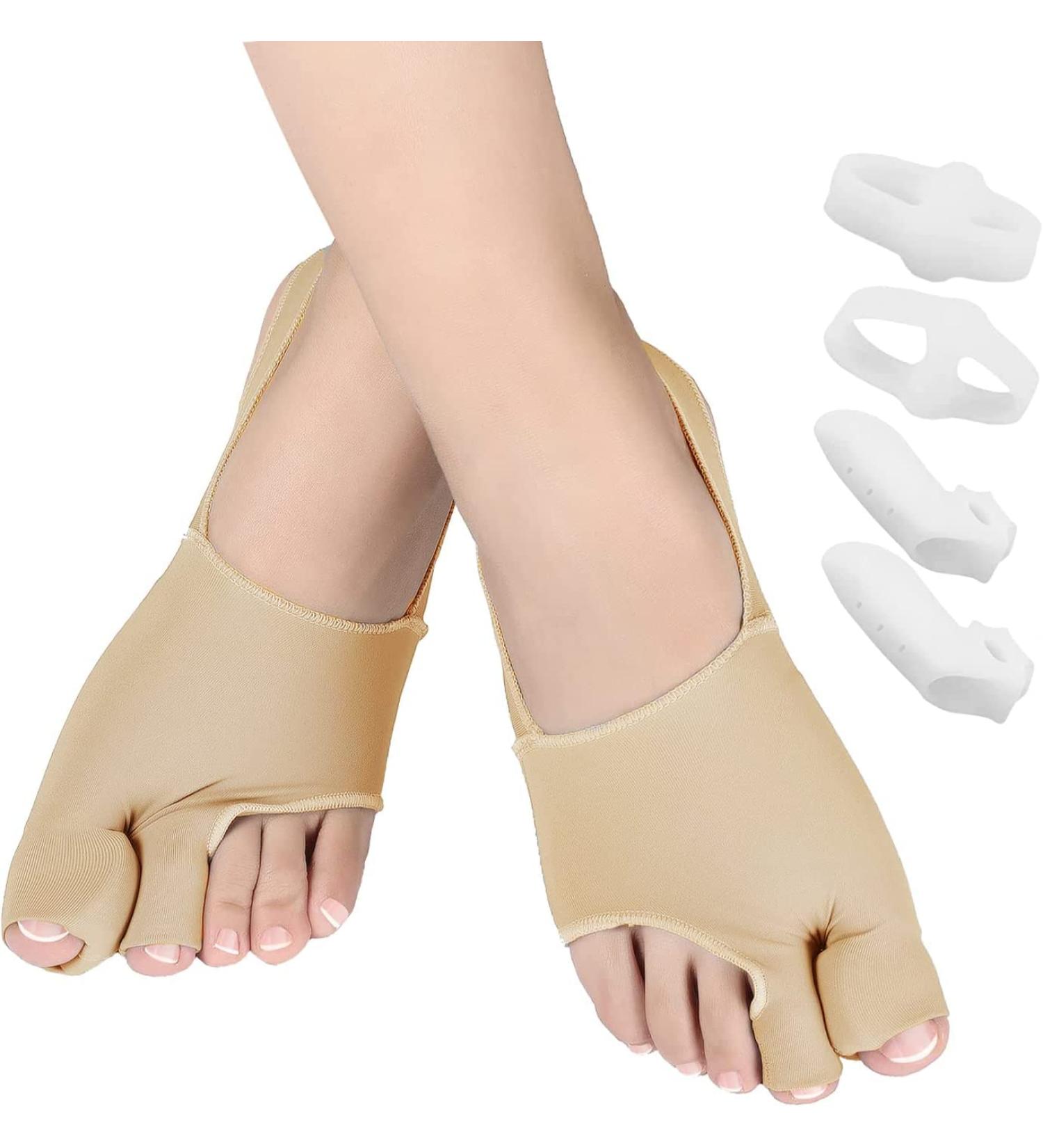 Orthopedic Bunion Corrector - Pain Relief for Women & Men | Soft Gel Pads & Spacer | Big Toe Straightener - Beige - Buy Online on GoSupps.com