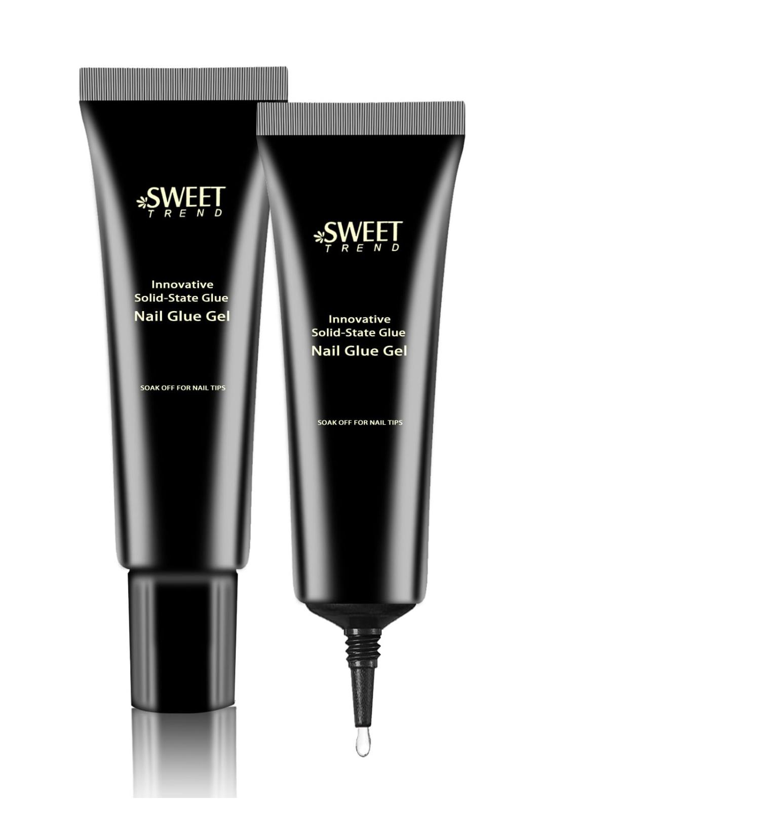 Solid Nail Glue Gel 15g*2pcs - Upgrade UV Rhinestone Glue | Extra Strong & Easy to Use for Nail Salons and Home DIY - Buy Online on GoSupps.com