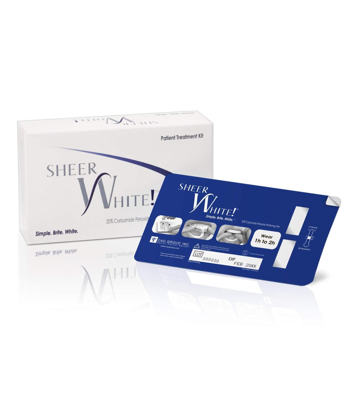 Sheer White 20 Professional Teeth Whitening Strips Films Kit - Brighten Your Smile - Buy Online on GoSupps.com