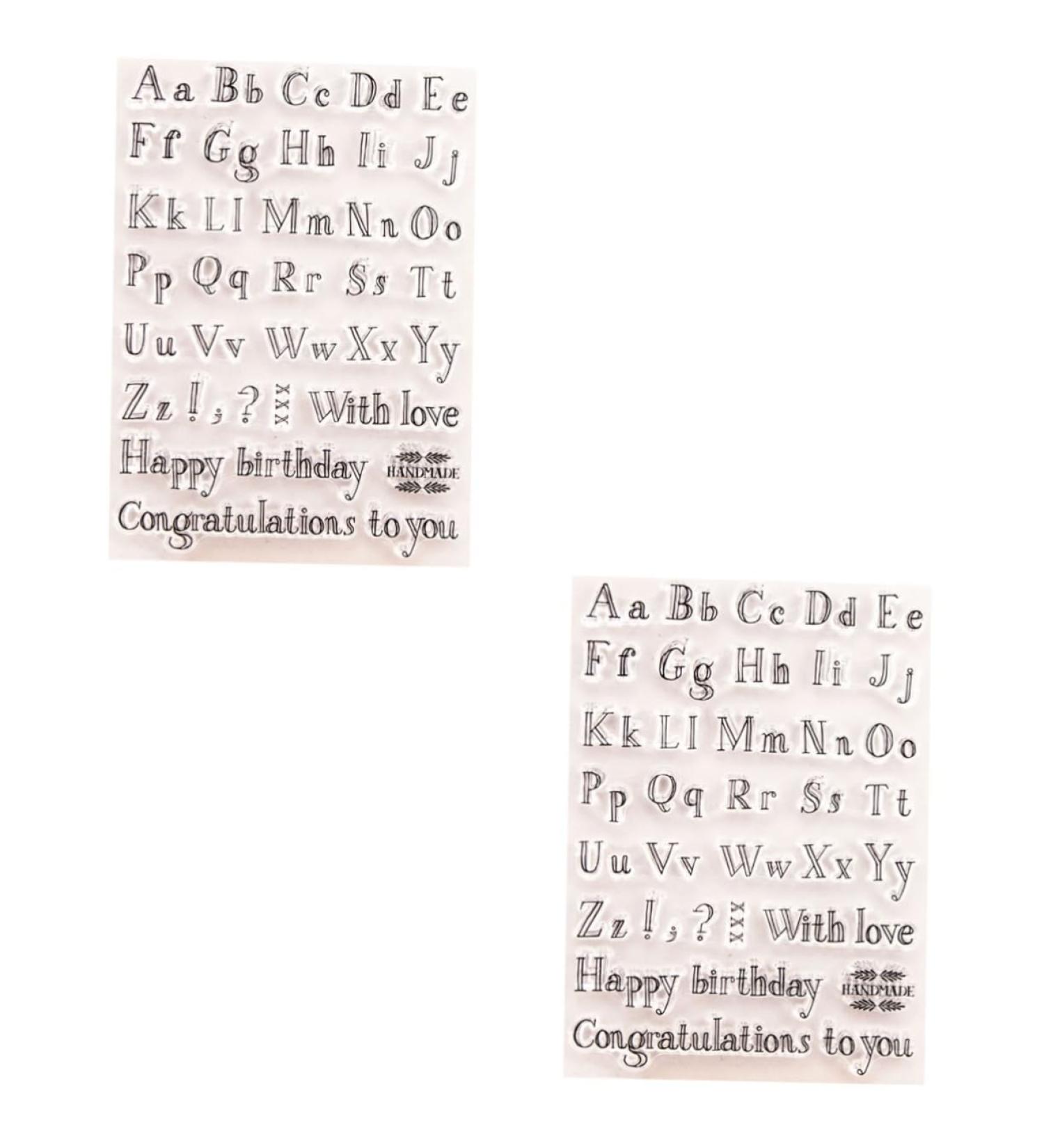 Lurrose 2pcs Postage Stamps Decorative Clear Stamps Cards Silicone Stamps Toy Set Child Account Scrapbook As Shownx2pcs mediumx2pcs - Buy Online on GoSupps.com