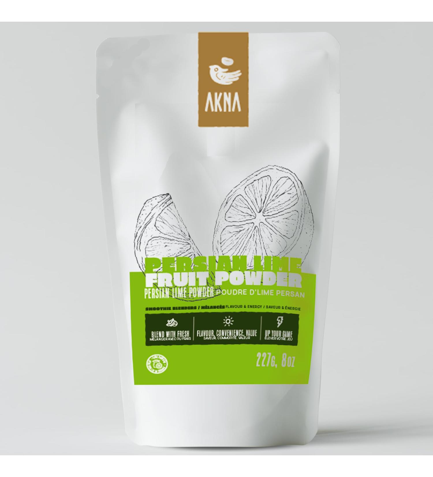 AKNA Persian Lime Powder Whole Fruit Powder in a 227g Resealable Bag - Buy Online on GoSupps.com
