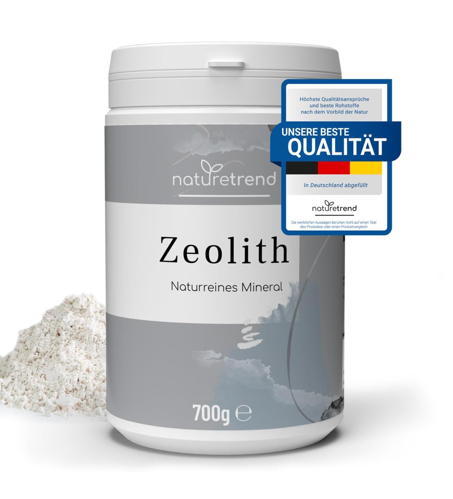 NatureTrend Zeolite Powder 700g - 94% Pure Premium Quality Extra Finely Ground Natural Volcanic Rock for Detox & Wellness - Buy Online on GoSupps.com