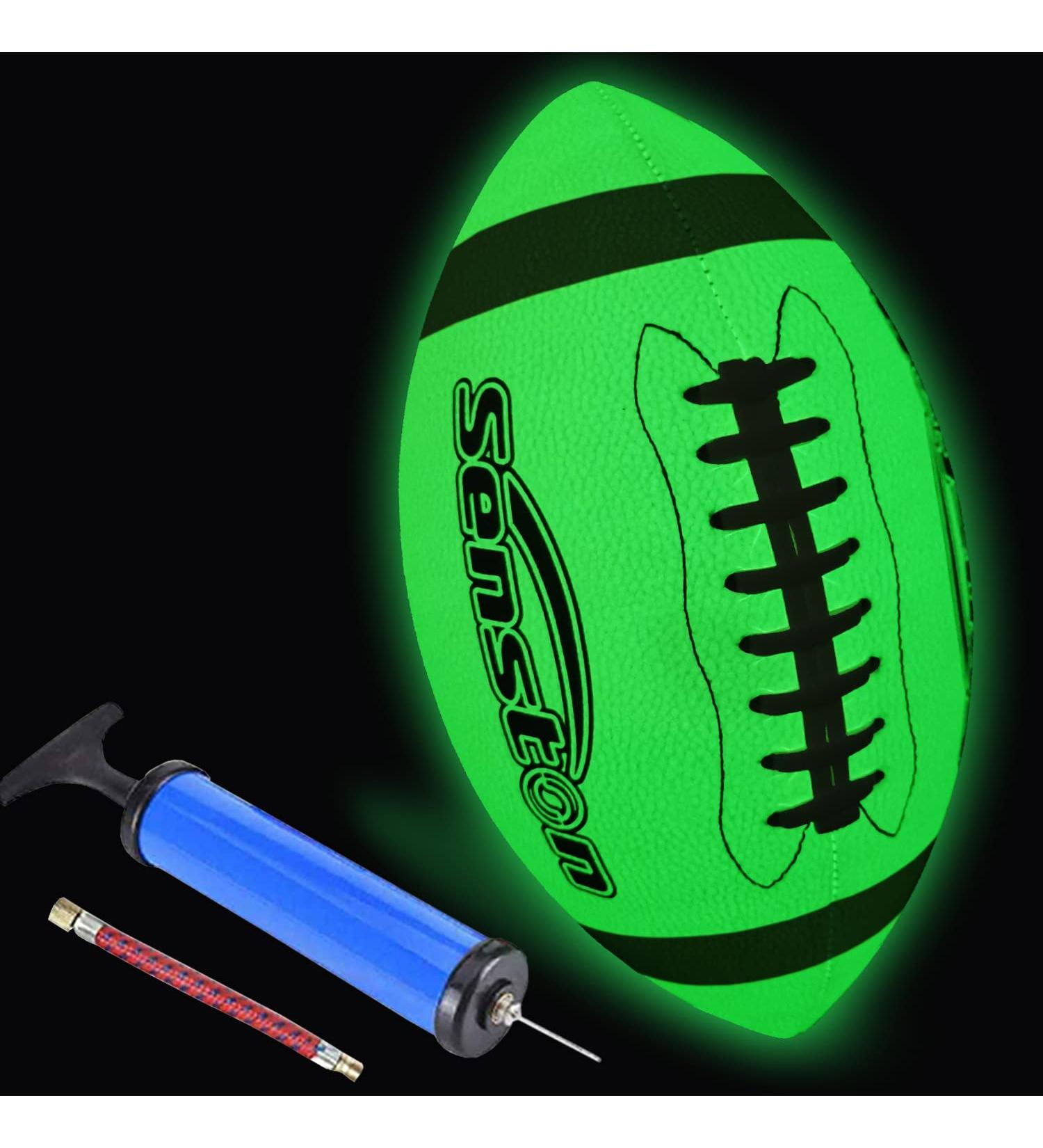 Senston Premium PU Leather Football Size 6 - High School/Kids/Junior/Youth with Pump and Luminous Design - Buy Online on GoSupps.com