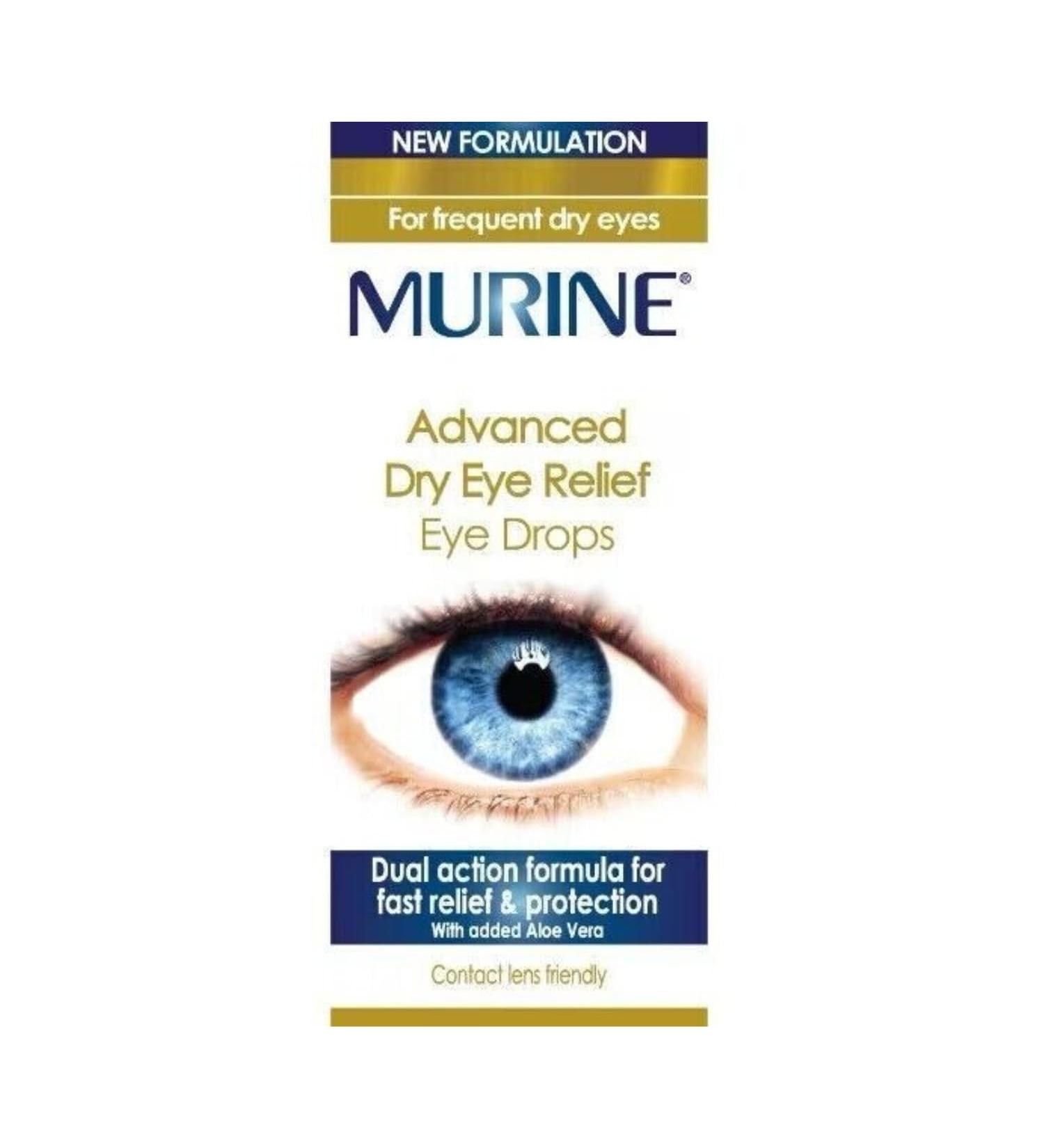 Murine Advanced Dry Eye Relief Eye Drops - Fast Acting & Long Lasting 10ml - Buy Online on GoSupps.com