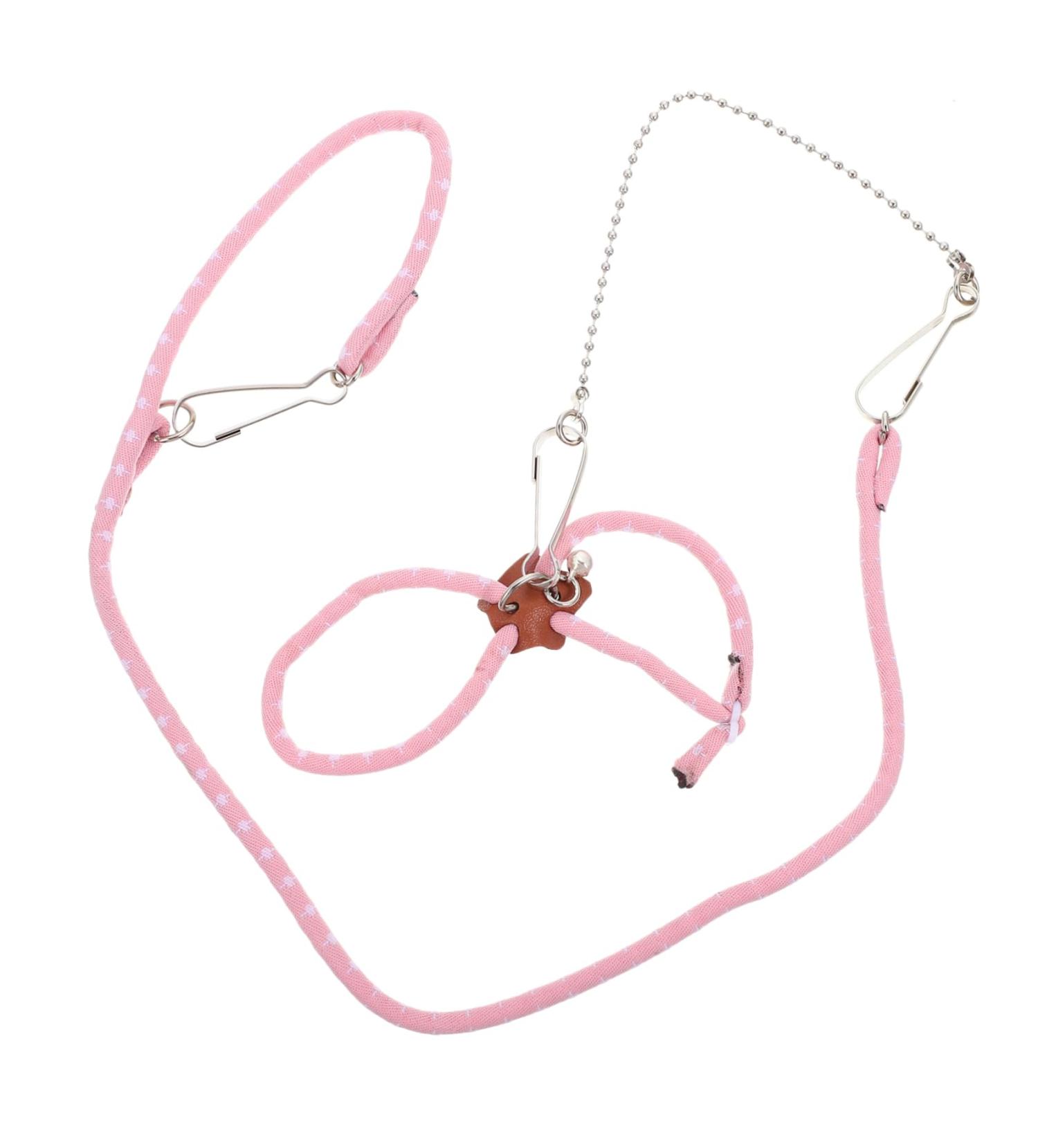 WOONEKY Pet Leash Outdoor Rabbit Leash Dwarf Hamster Harness Small Dog Harness Guinea Pig Leash Hamster Leash Harness Small Pet Harness Outdoor Vest Pink Round Rope Small Animals Dog Leash 60X6X2CM Pink - Buy Online on GoSupps.com