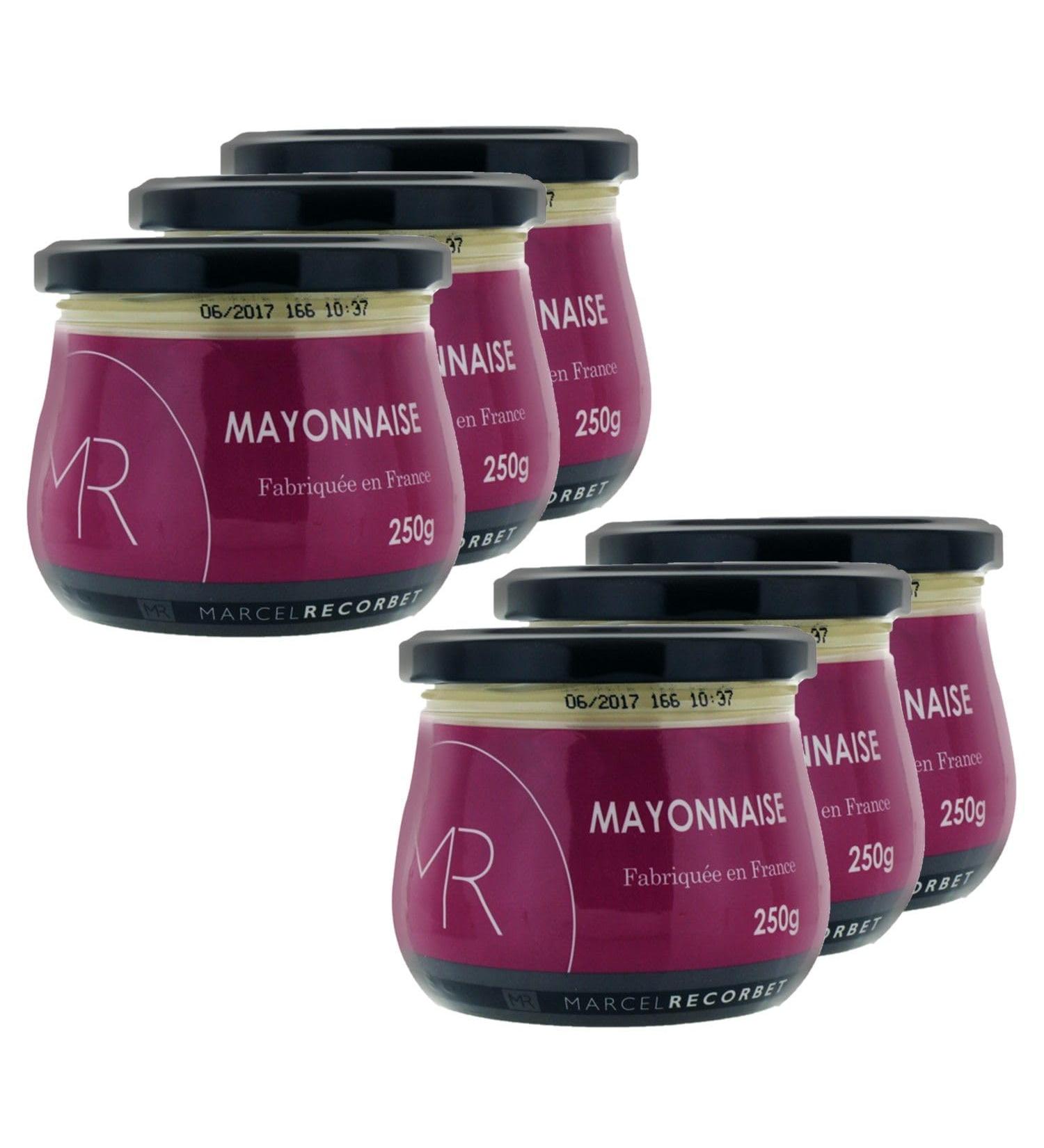 Marcel Recorbet Pack of 6 Dijon Mustard Mayonnaise - MR - 250g jar