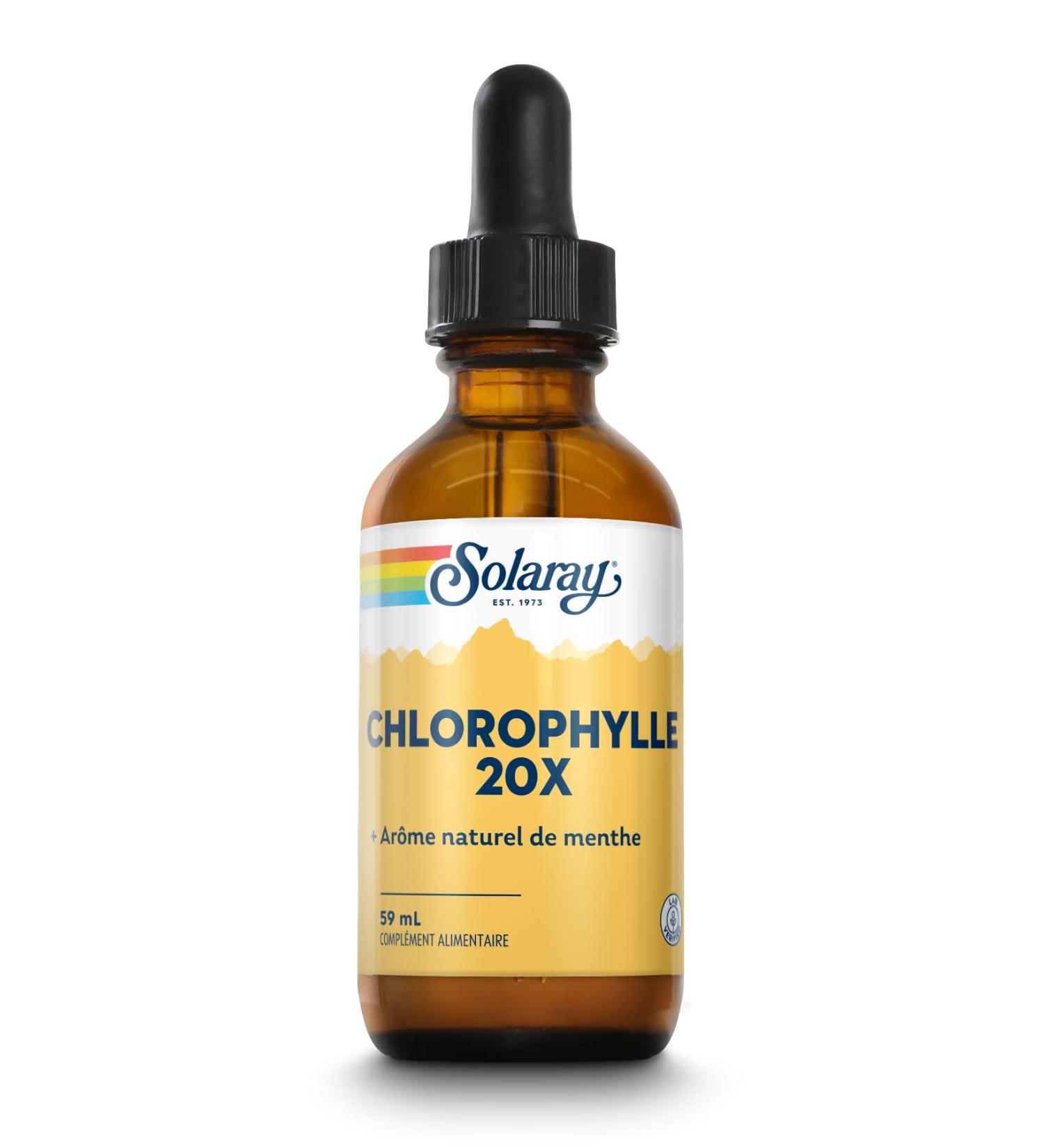 Solaray Chlorophyll 20x Liquid | Purify Detox Cure Strengthen | Ultra Concentrate | Cupric Chlorophyll | Extract from the murberry leaf | 83 doses (1 dose 30 drops) 60 ml bottle