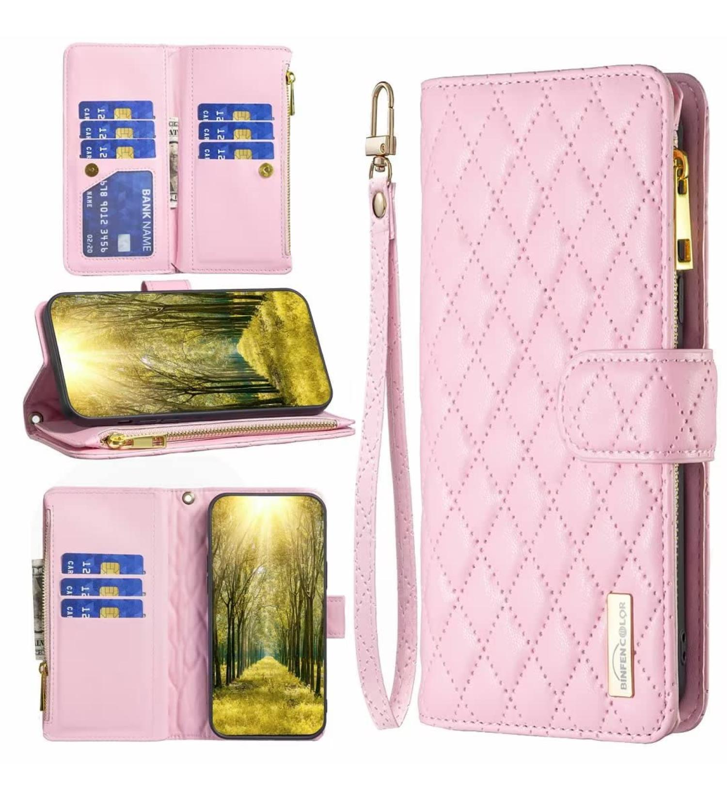 TTVV for iPhone 13 Mini Zipper Case Retro Rhombus Wallet Purse Handbag with Wristlet 9 Card Slots Pocket PU Leather Magnetic Flip Kickstand Cover iPhone 13 Mini Pink - Buy Online on GoSupps.com