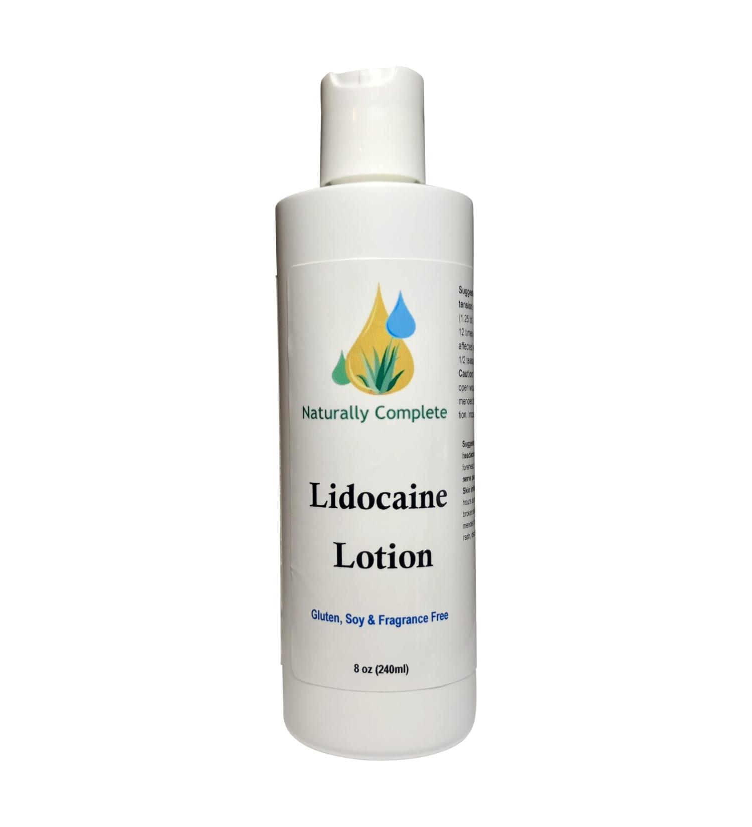 5% Lidocaine Lotion with Feverfew - 8 oz | Non-GMO | Made in USA | Fast International Shipping - Buy Online on GoSupps.com