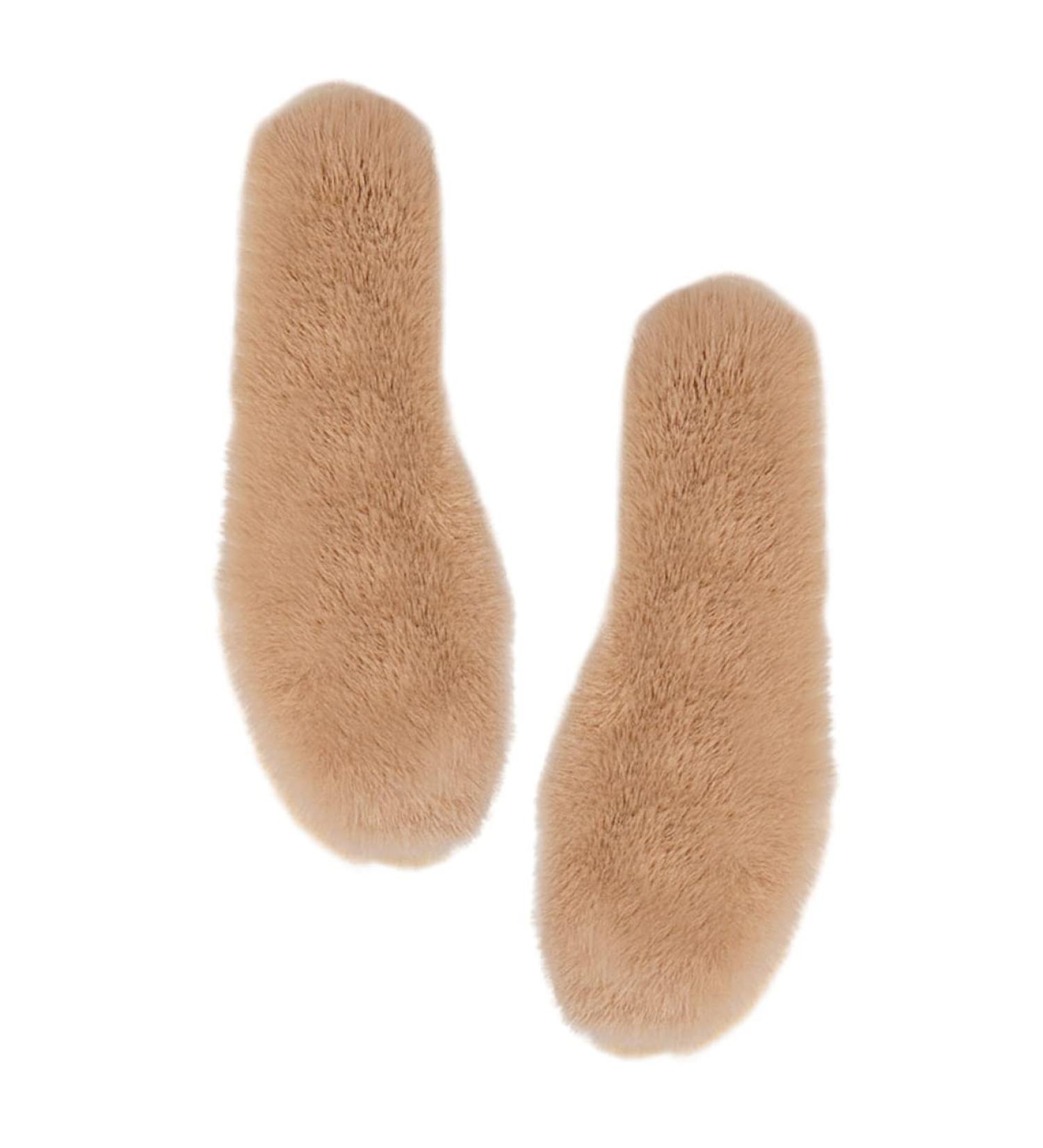 Faux Rabbit Fur Insoles for Winter - Cozy Thickened Shoe Mats & Cushions for Heels - Warm & Soft 26x9cm Inserts - Buy Online on GoSupps.com