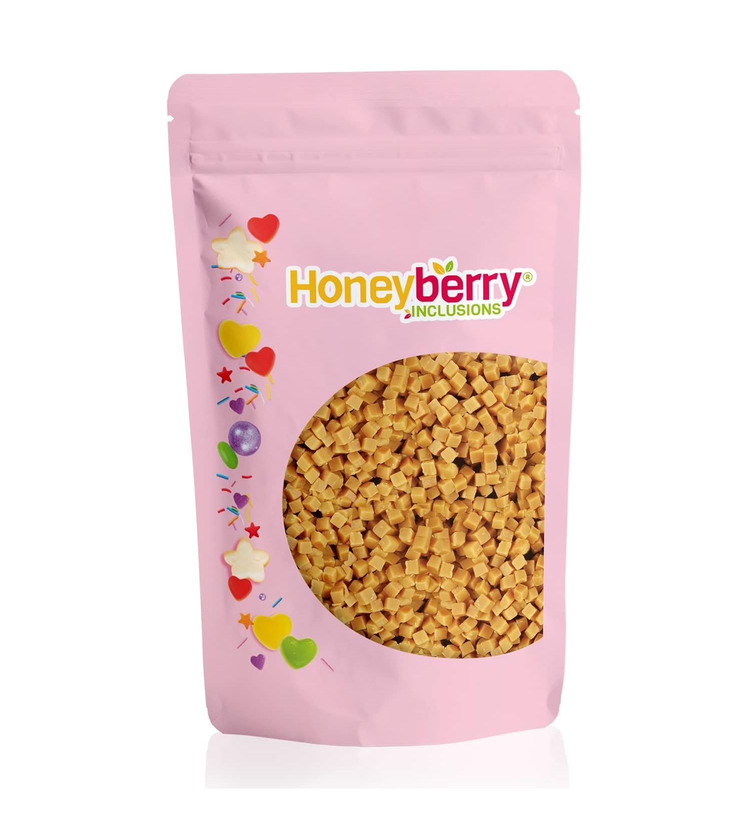 Bake Stable Caramel Fudge Pieces - 5mm Pieces - Suitable for Baking ice Cream Topper and Inclusion. Vegetarian and coeliac Friendly - 300g - Buy Online on GoSupps.com