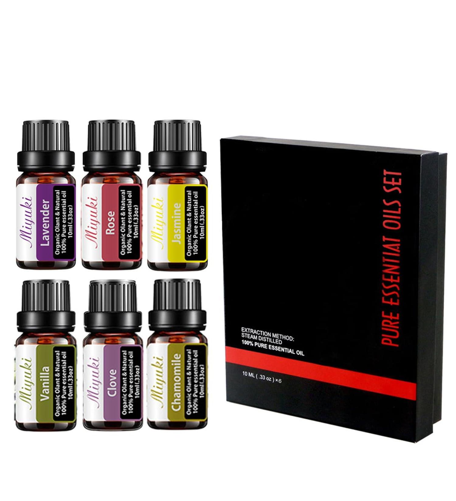 Massage Oils for Date Night Kit | Aromatherapy Sensual Oils for Couples | 6 Flower & Plant Essence Essential Oils (10ml per bottle - Buy Online on GoSupps.com