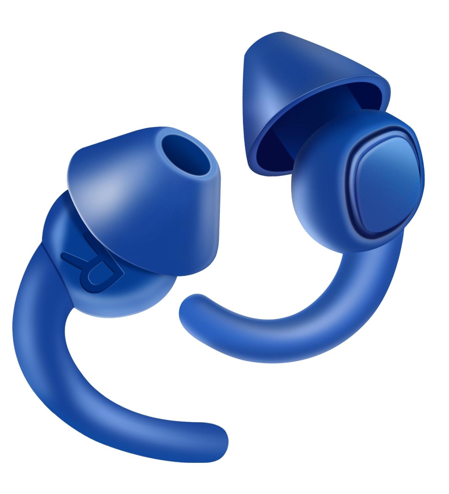 Reusable Silicone Ear Plugs for Sleeping | Noise Reduction SNR 33-36dB | Washable Hearing Protection | Ideal for Travel & Learning - Blue - Buy Online on GoSupps.com