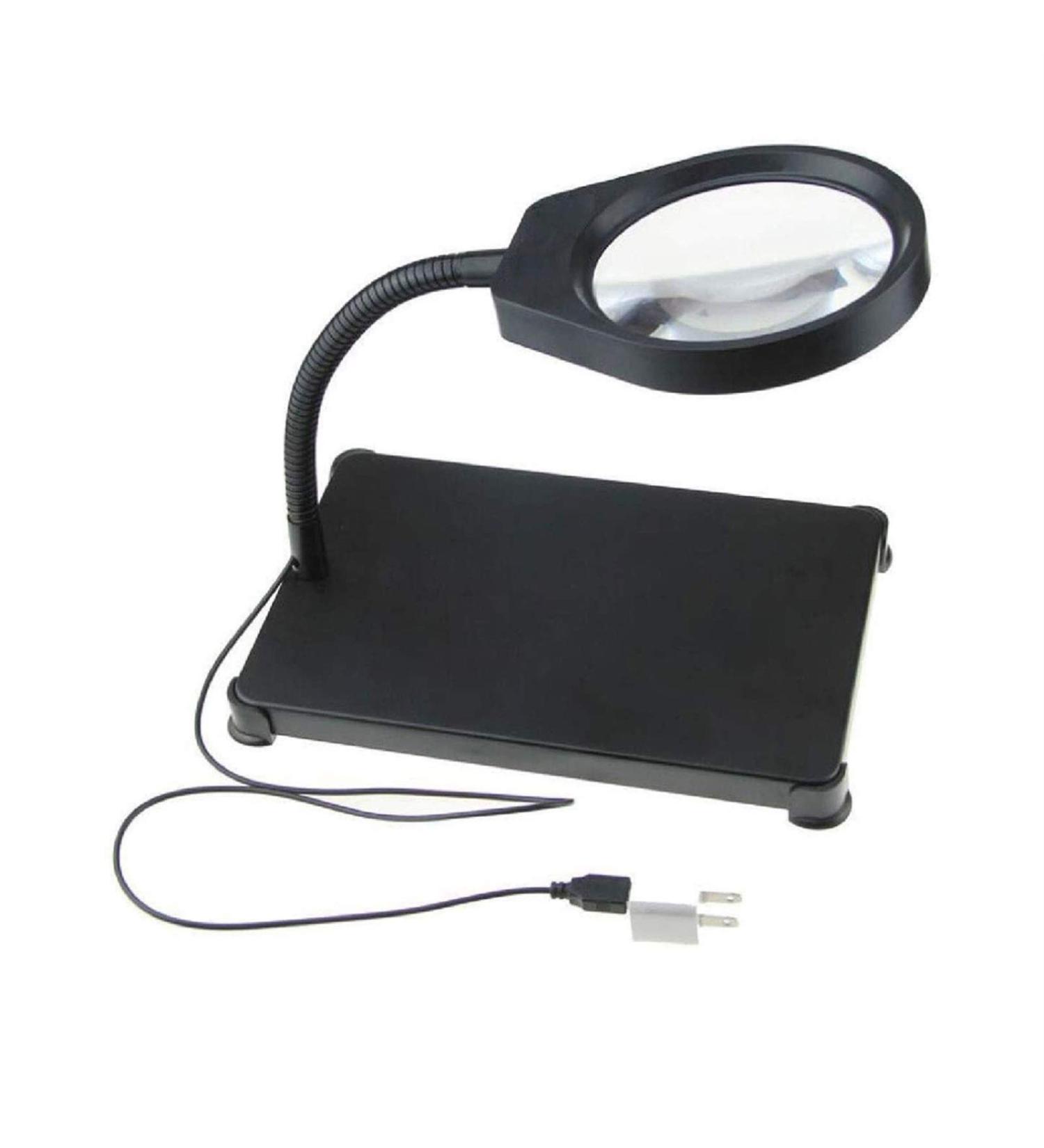 Lightweight Magnifying Glass 10 Times Desktop Magnifying Glass with Led Light Hd Optical Glass Lens for Reading Newspaper Lofty Ambition - Buy Online on GoSupps.com