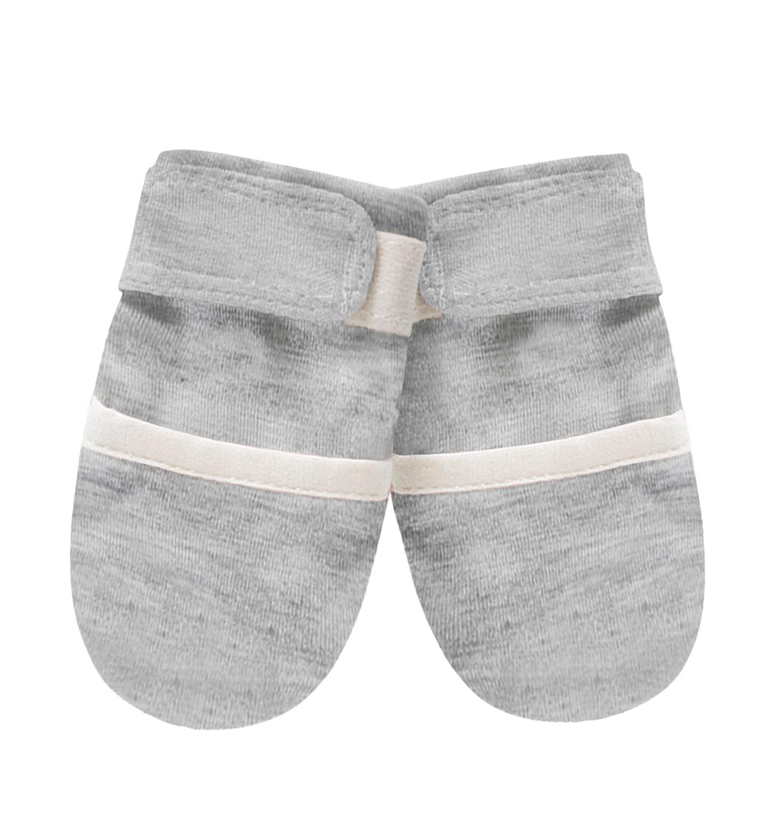 Unisex Baby Cotton Mittens | Newborn Boys Girls Winter Gloves | Anti-Scratch & Thermal Hand Warmer | Adjustable | 0-6 Months | Grey - 1 Pair - Buy Online on GoSupps.com