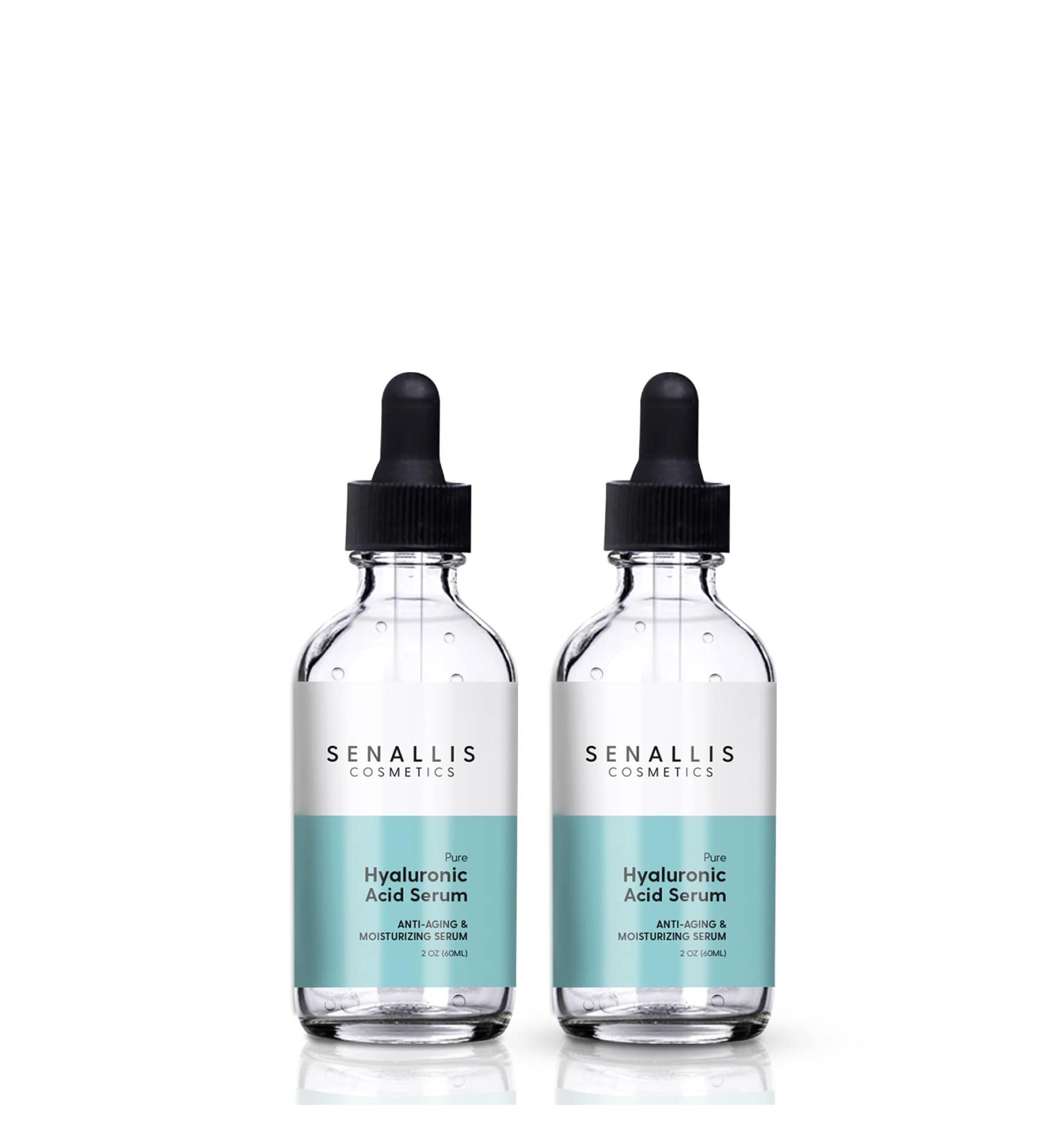Pure Hyaluronic Acid Serum 2 fl oz & Double Pack | Anti-Aging, Ultra-Hydrating Moisturizer | Made in USA - Buy Online on GoSupps.com