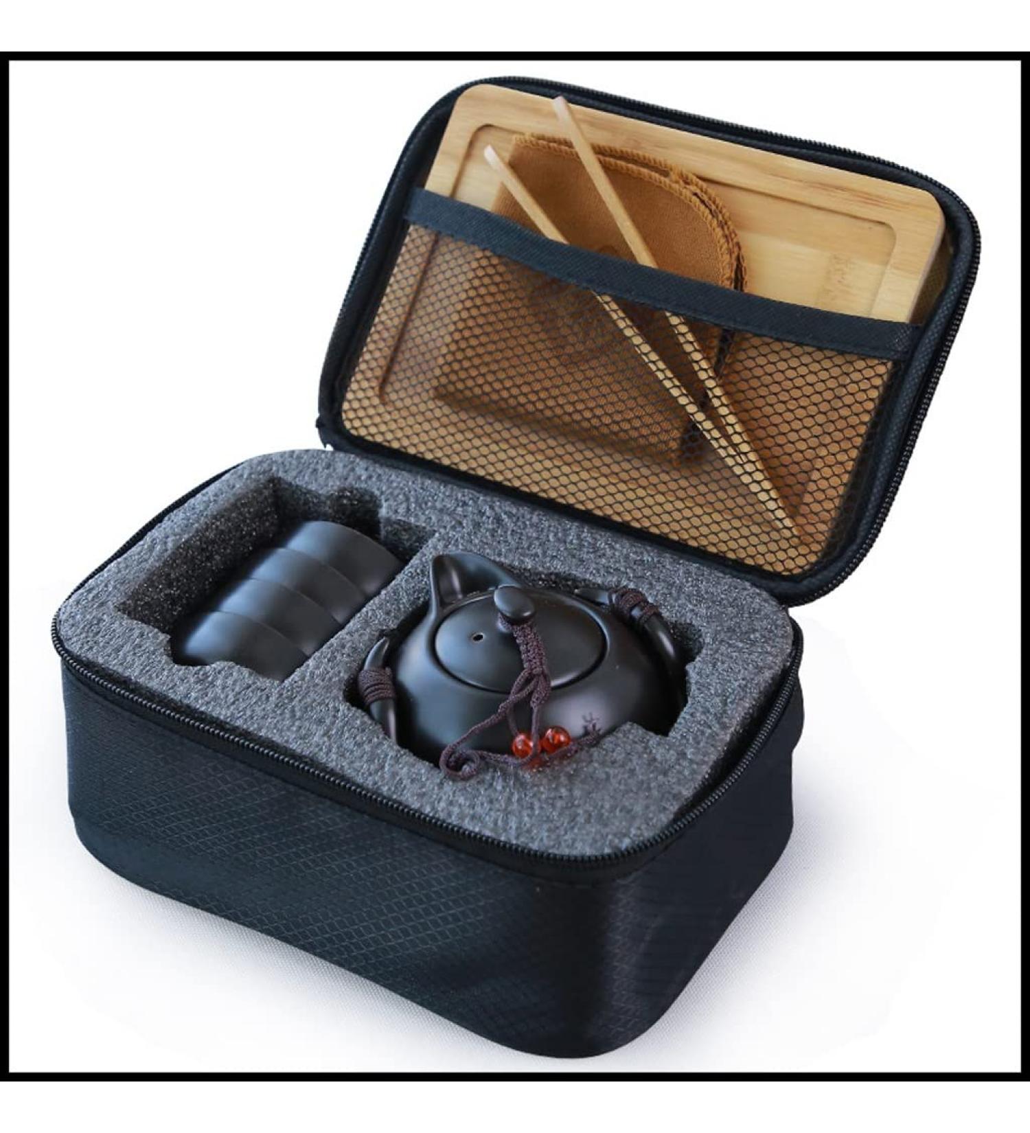 Ceramic Teapot Kettle Gaiwan Travel Ceramic Tea Cup for Tea Pot Portable Tea Set Drinkware (Color : Black) - Buy Online on GoSupps.com