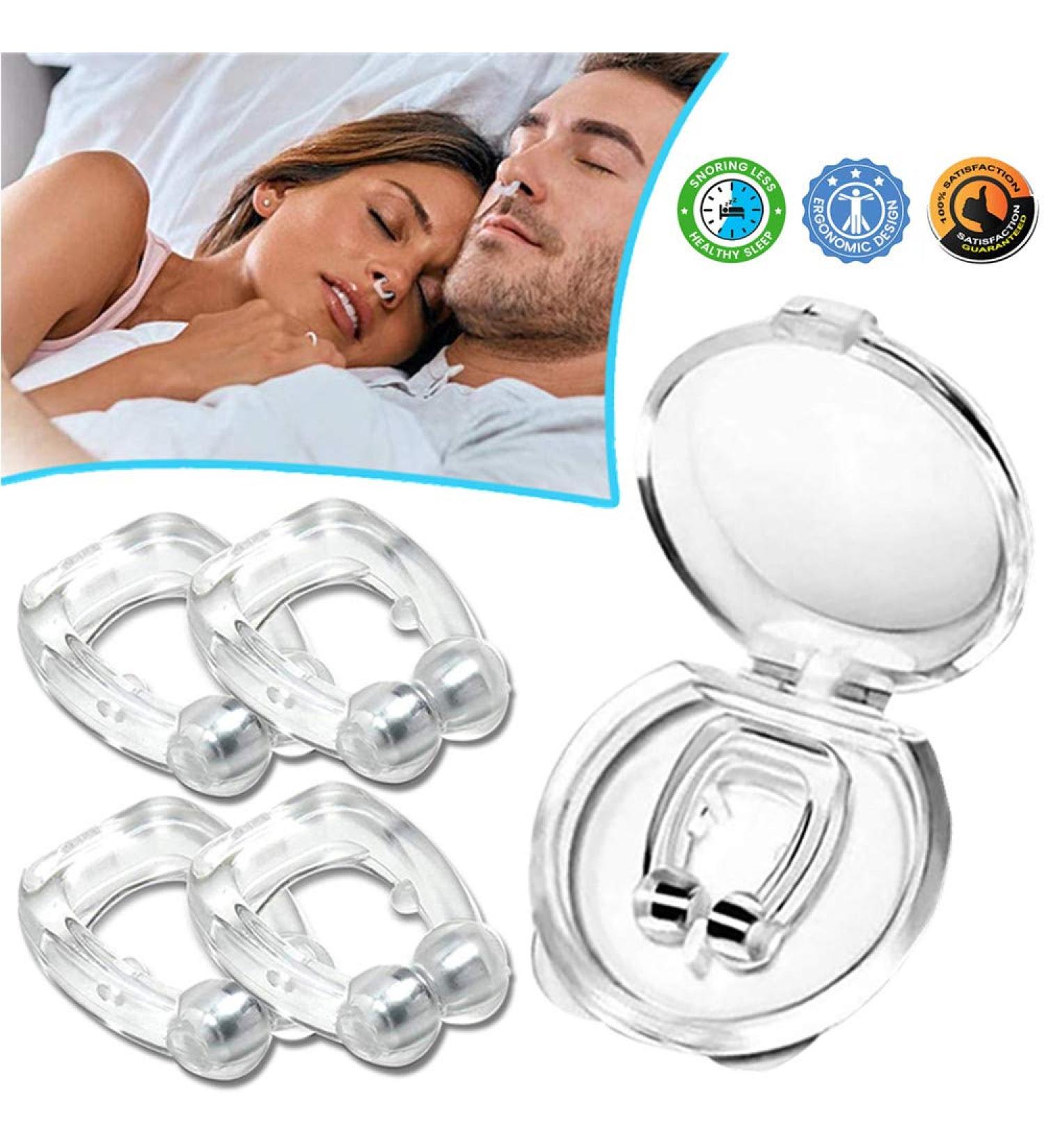 Clipple Anti Snoring Device - 4 PCS Silicone Magnetic Nose Clip | Effective Stop Snoring Solution for Men and Women | Professional Sleeping Aid - Buy Online on GoSupps.com