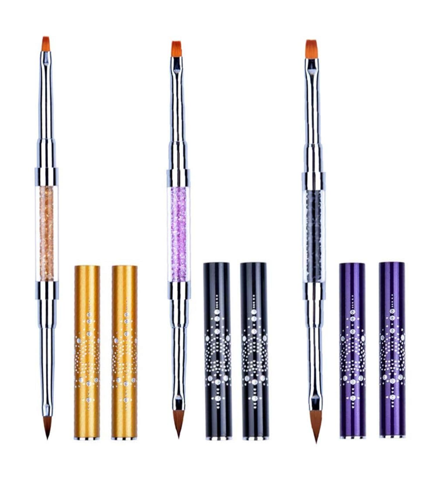 Kalolary 3PCs Acrylic Nail Brushes - Perfect Gel Nail Art & Design Accessories for Professional Nail Care - Buy Online on GoSupps.com