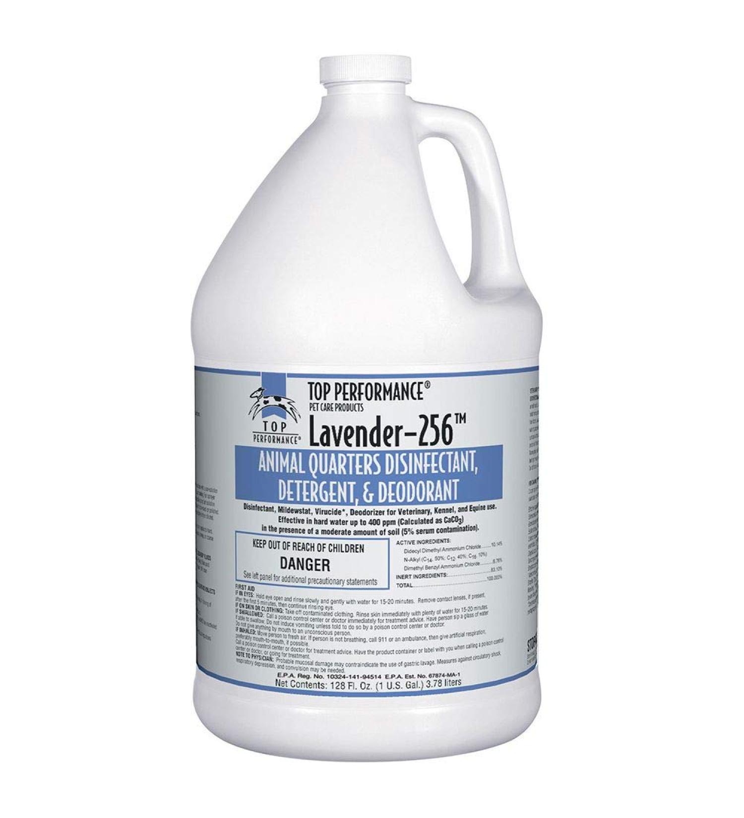 MPP 256 High Concentrate Dog Kennel Disinfectant Deodorant Sanatizing Cleaning Gallon Lavander