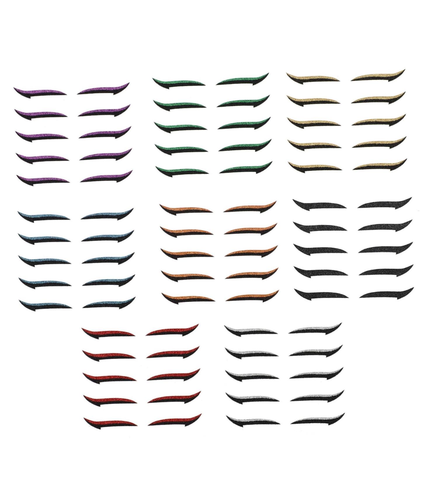 Didiseaon 40 Pairs Eyeliner Glitter Stickers Stiker Adhesive Stickers Adhesive Tape Plastic Double Eyelid - Buy Online on GoSupps.com