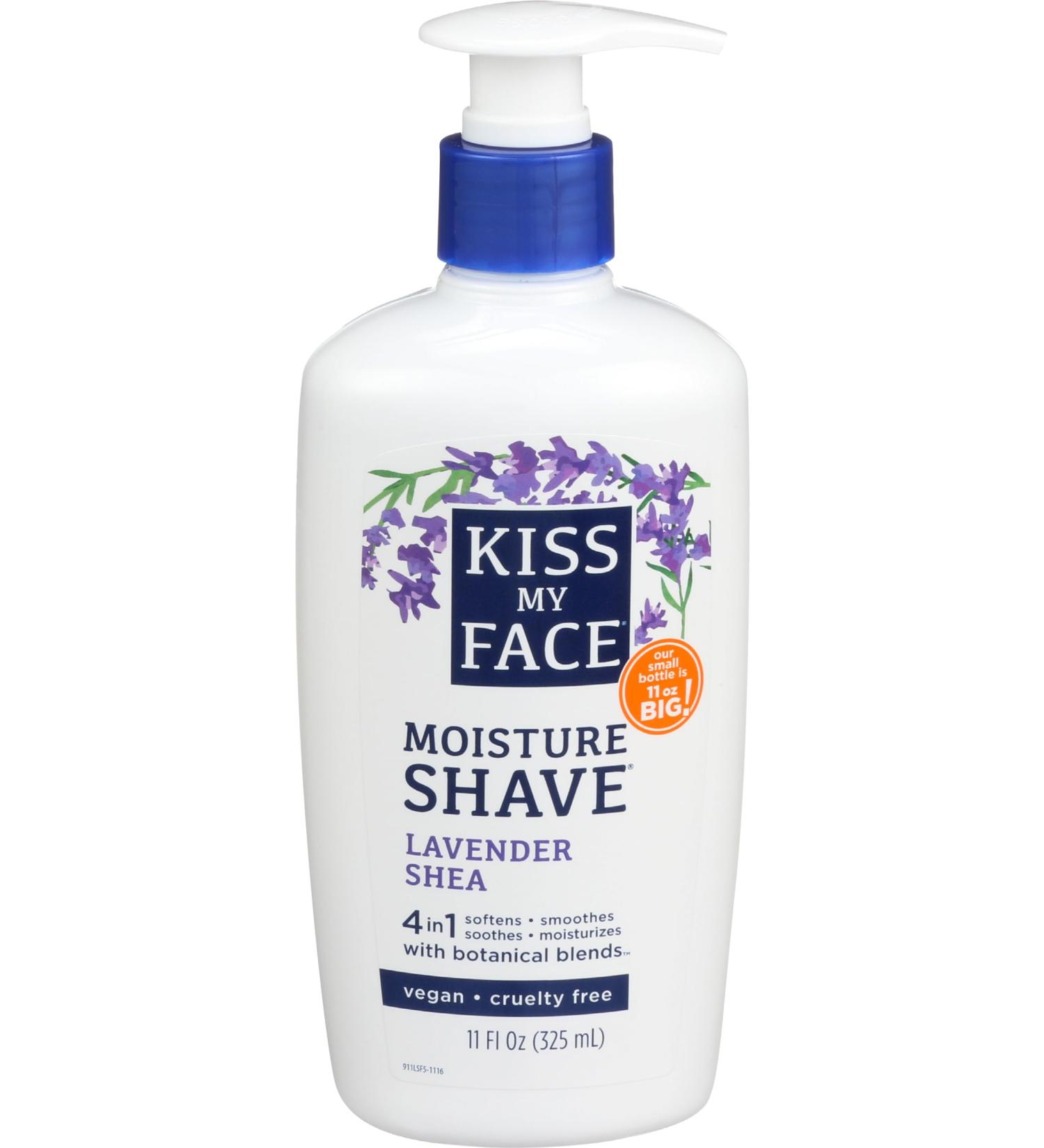 Kiss My Face Lavender & Shea Moisture Shave 11oz Pump (3 Pack) - Hydrating Shaving Cream for Sensitive Skin | International Shipping - Buy Online on GoSupps.com