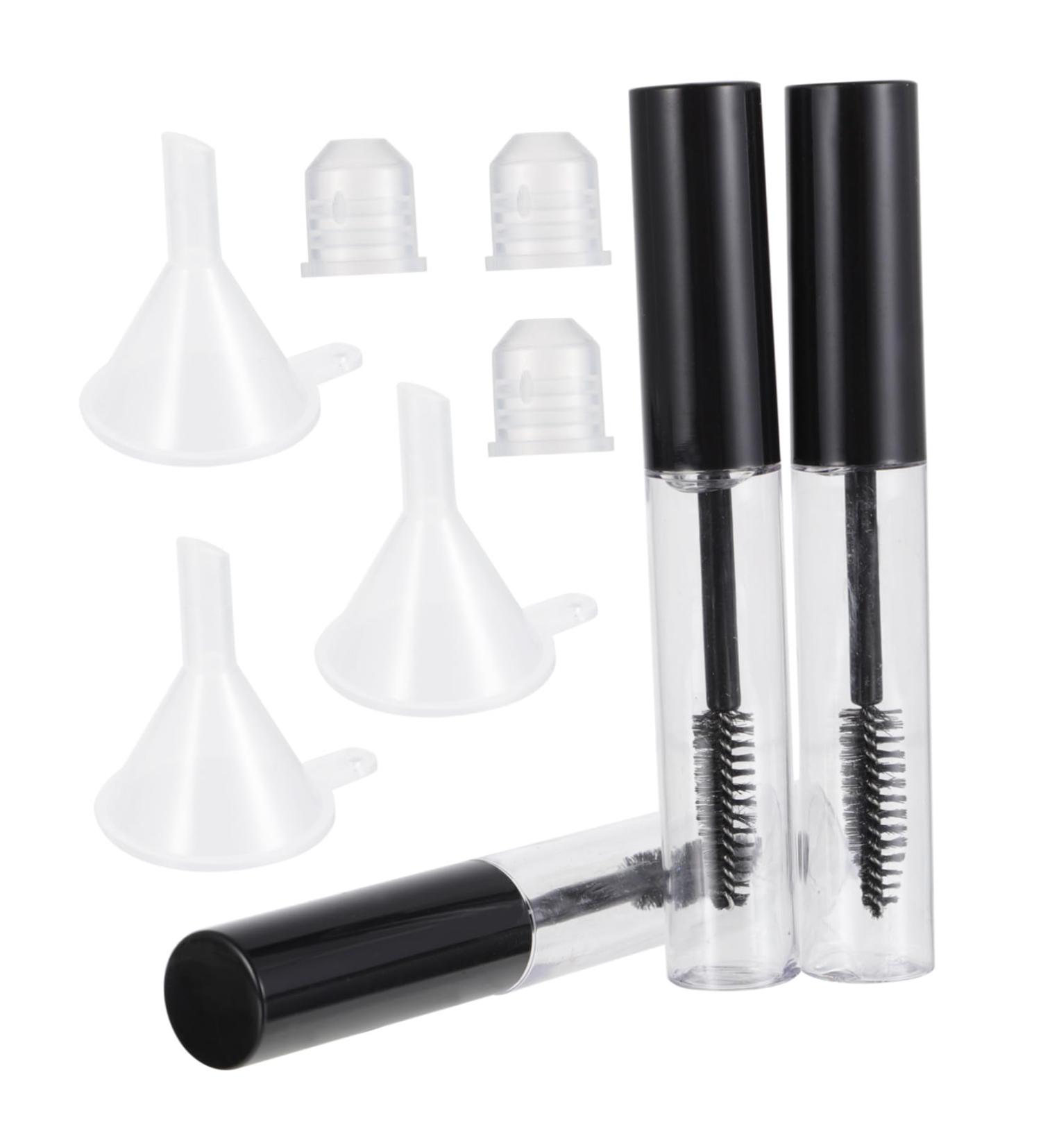 Beavorty 1 Set Mascara Tube Funnel Eyelash Wand Tube Mascara Tubes DIY Mascara Bottle Cosmetic Black Plastic - Buy Online on GoSupps.com