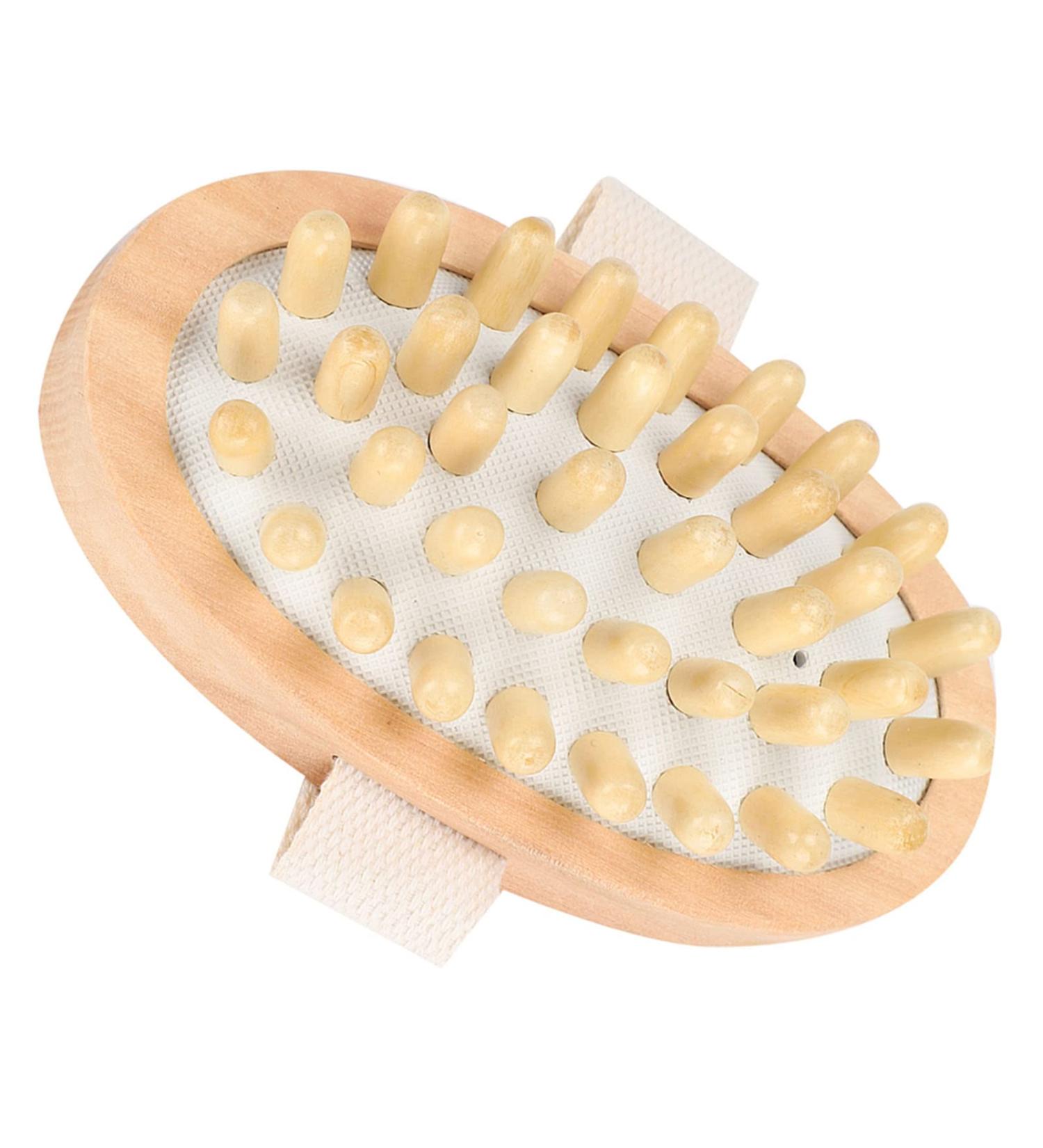 Luxury Shower Massage Brush - Wooden Body & Hair Spa Massager for Muscle Relaxation - Ideal for Men & Women - Buy Online on GoSupps.com
