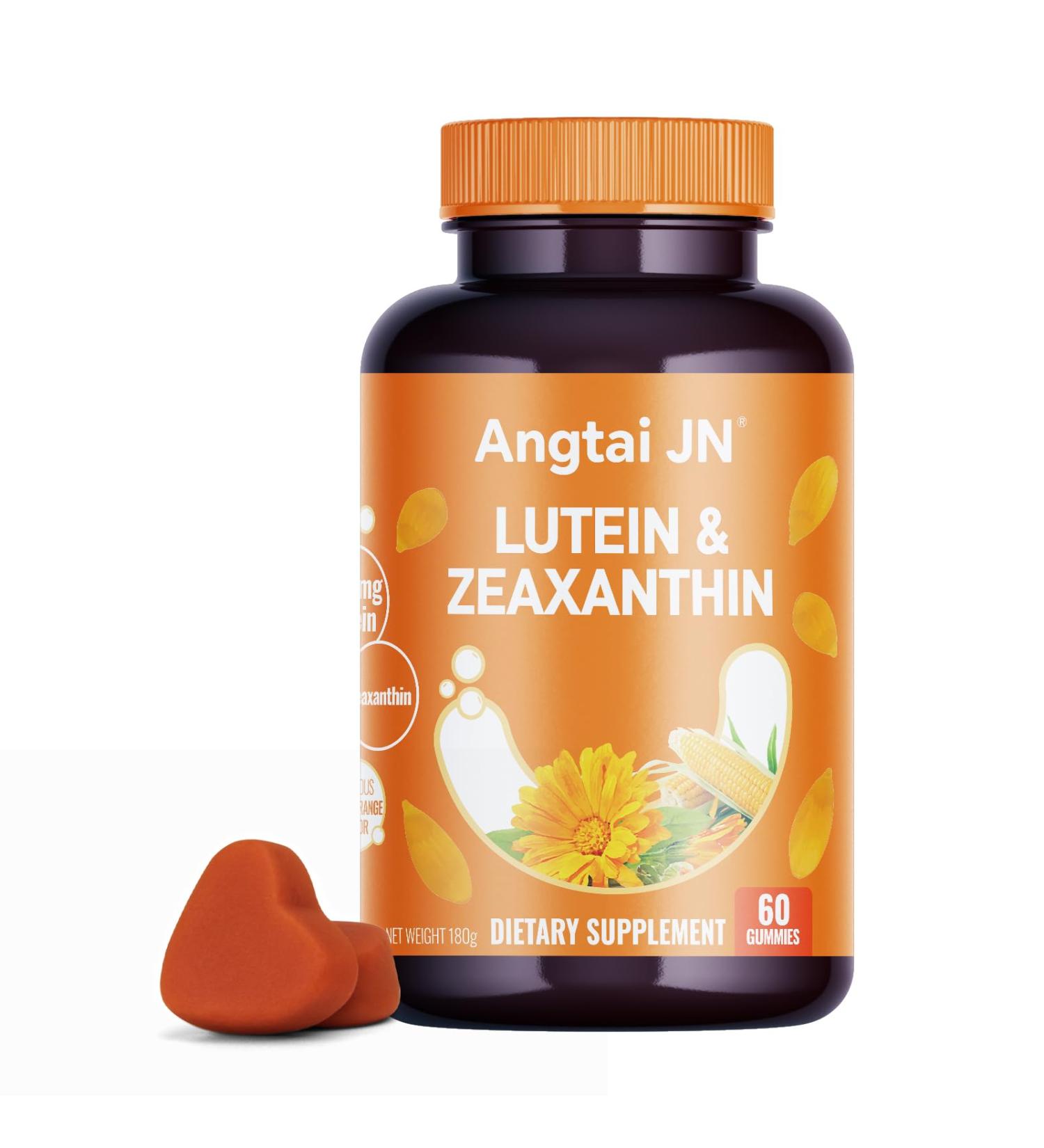 Angtai JN Lutein Gummies Eye Health Supplement with Zeaxanthin & Vitamin A Blue Light Protection Orange Flavor Supports Vision Care for Adults Vegan Non-GMO Gluten Free (60 Count) - Buy Online on GoSupps.com