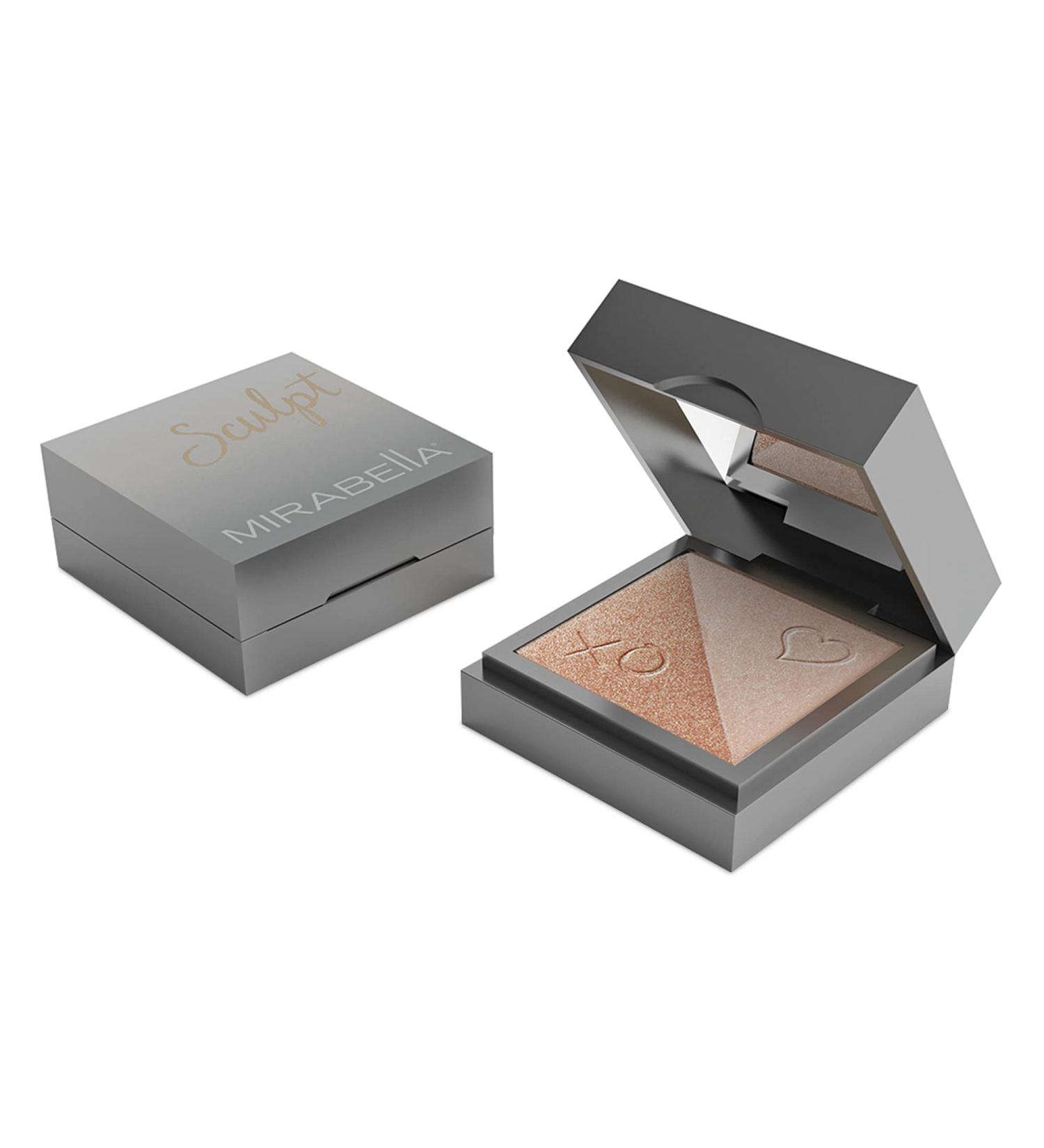 Mirabella Sculpt Contour and Bronzer Duo - Blendable Mineral-Based Pressed Powders in Matte & Shimmer Shades for Sculpting, Bronzing, and Highlighting - Lovestruck/Destiny - Buy Online on GoSupps.com