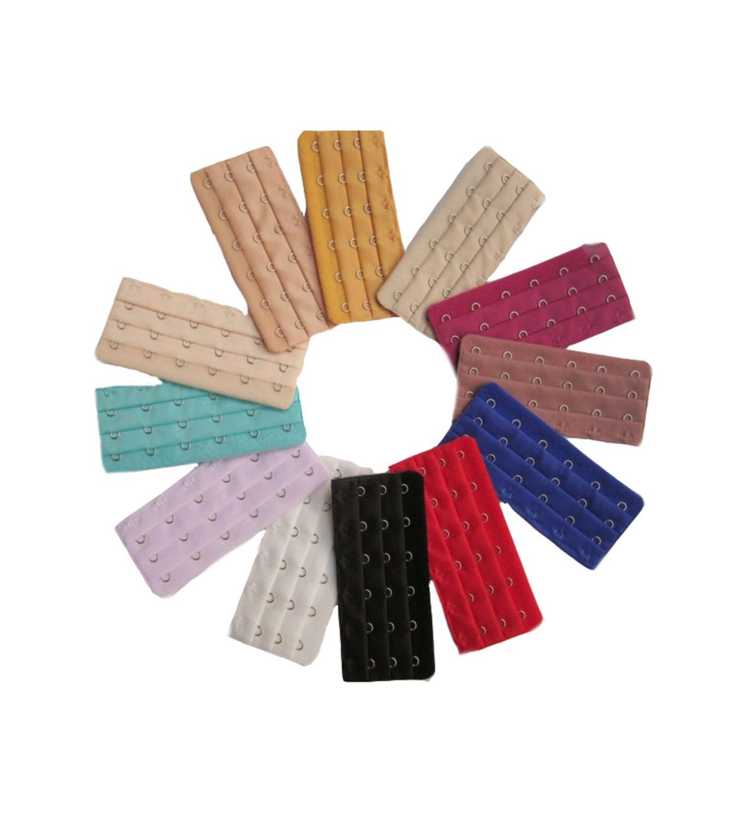 Ewanda store 16 pcs Assorted Colors Women 6 Hook 3 Rows Spacing Bra Extender Strap Color in Random - Buy Online on GoSupps.com