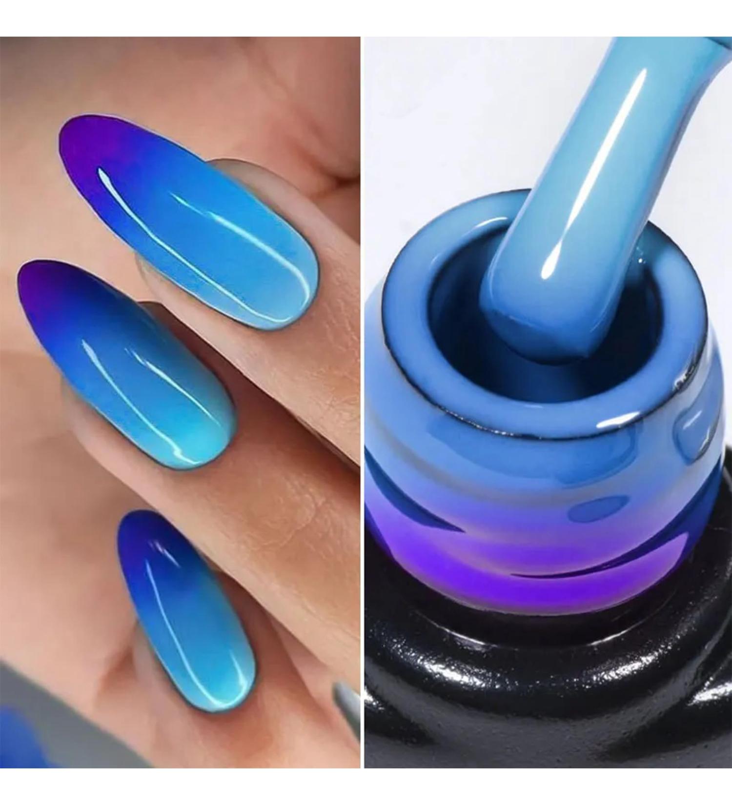 Colour Changing Gel Nail Polish Autumn Gel Nail Polish UV Brown Gel Nail Polish Autumn Colours Thermal Mood Changing Temperature Change UV LED Soak Off Nail Art Manicure Pedicure (009) - Buy Online on GoSupps.com