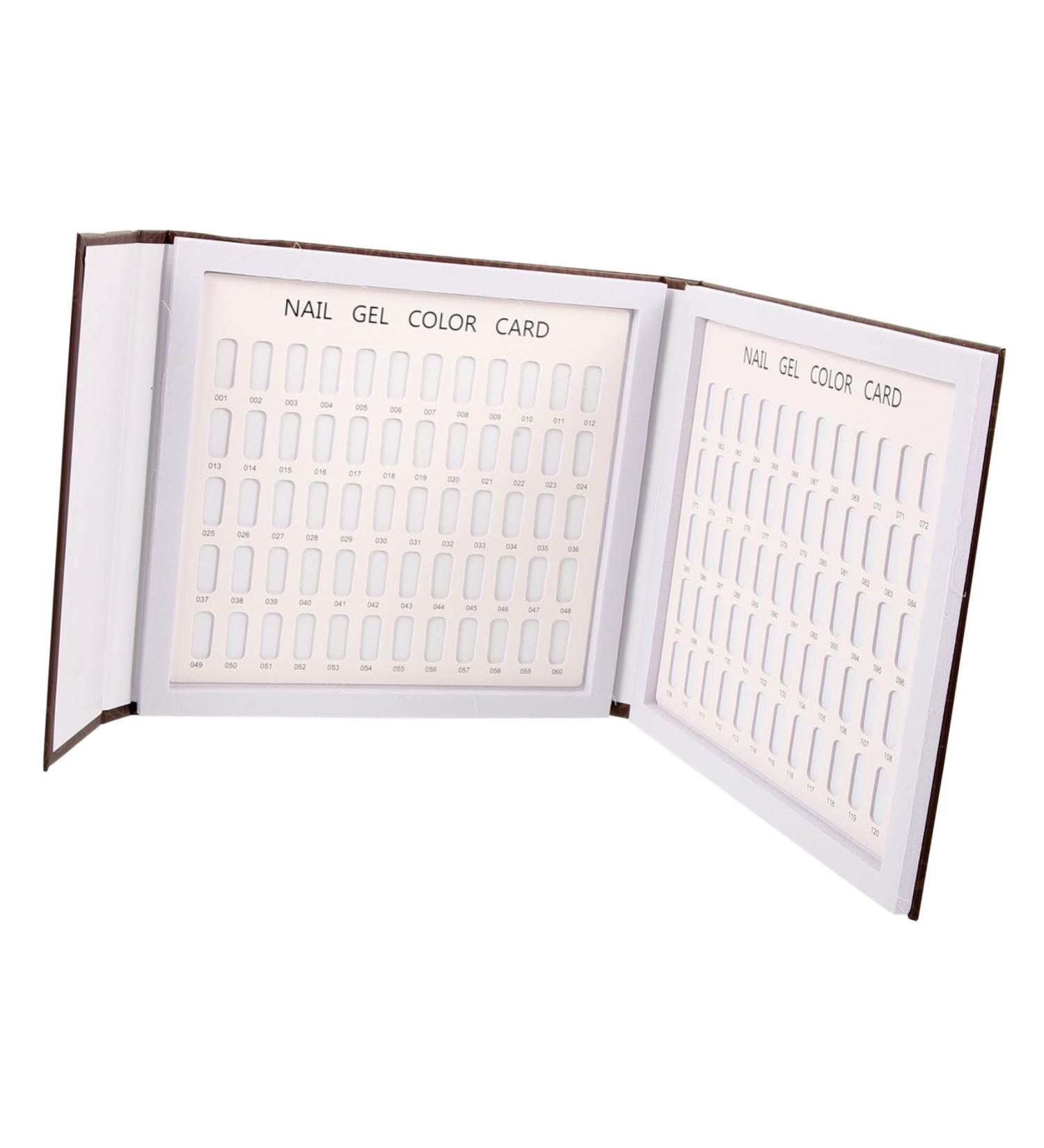 Mikinona 120 Nail Display Color Card Paint Sample Cards Nail Book Nail Art Display Book Nail Polish Color Chart Nail Display Book Nail Gel Polish Nail Tips Color Chart Hair Paper Coating - Buy Online on GoSupps.com