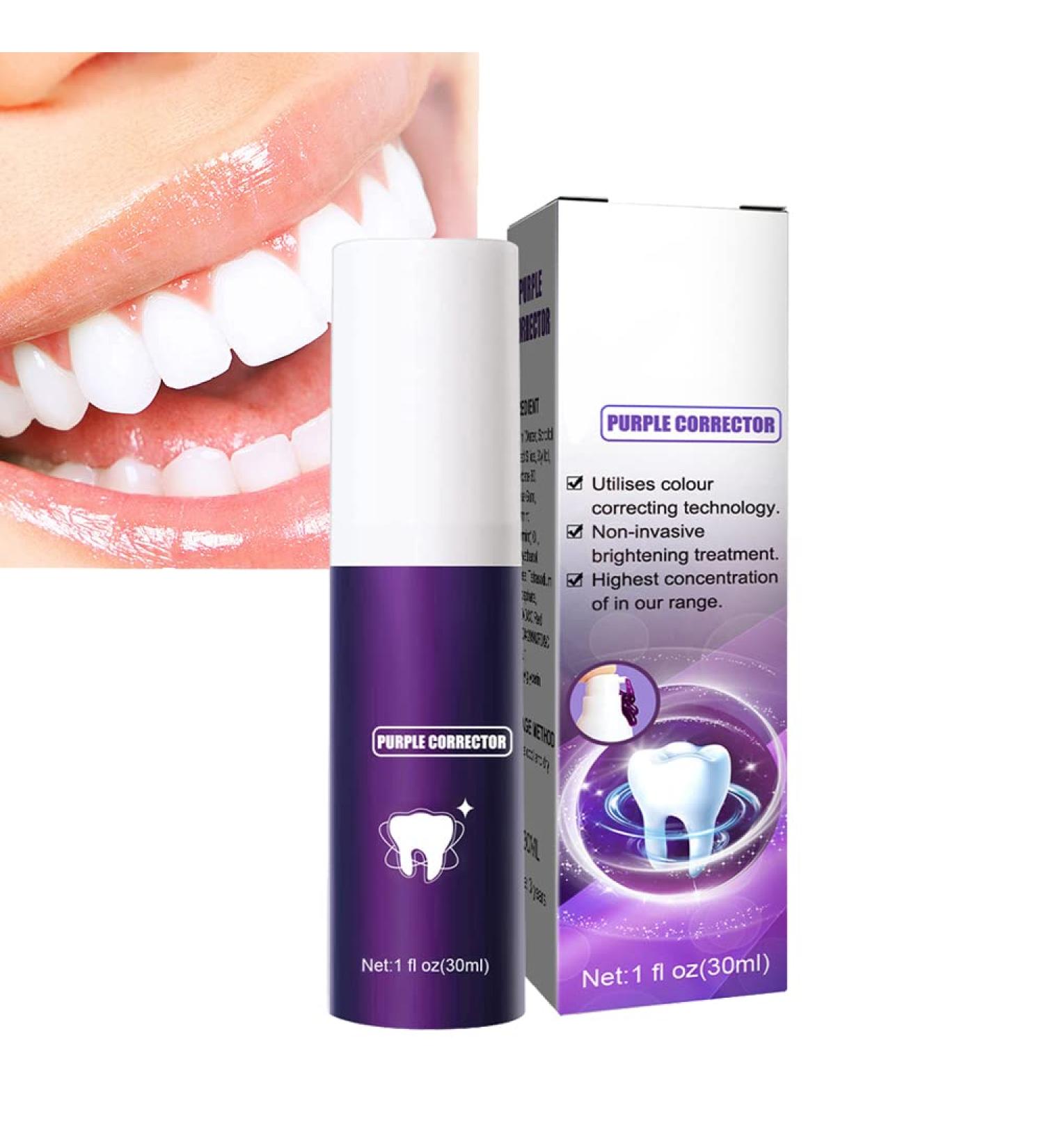 30ML Whitening Toothpaste - Purple Formula for Brightening Teeth & Stain Removal - Buy Online on GoSupps.com