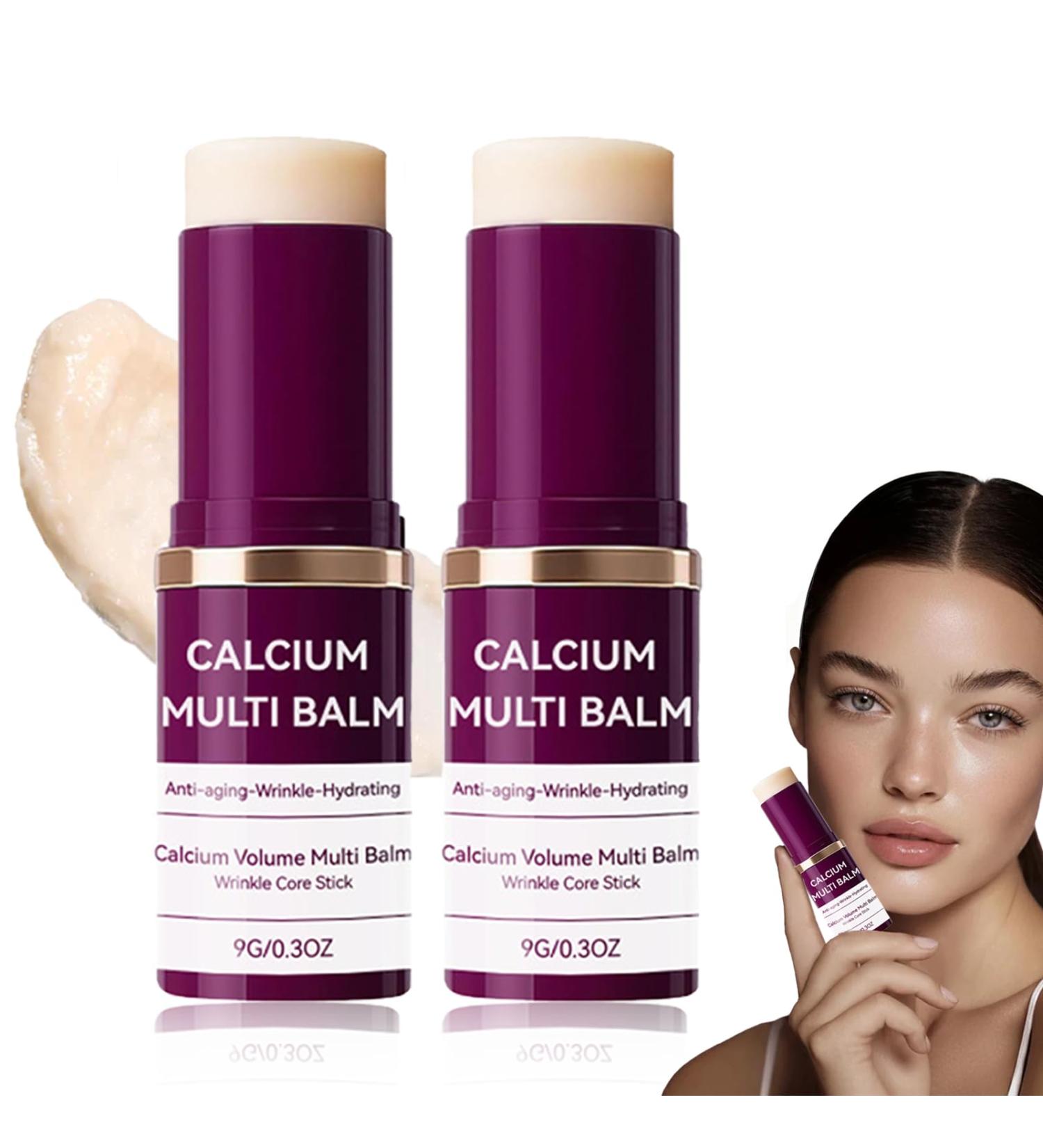 Her Plus Calcium Stick Calcium Balm Stick Wrinkle Core Balm Collagen Moisturing Balms Anti-Aging Hydrating Suitable for Eyes Neck Face (2pcs) - Buy Online on GoSupps.com