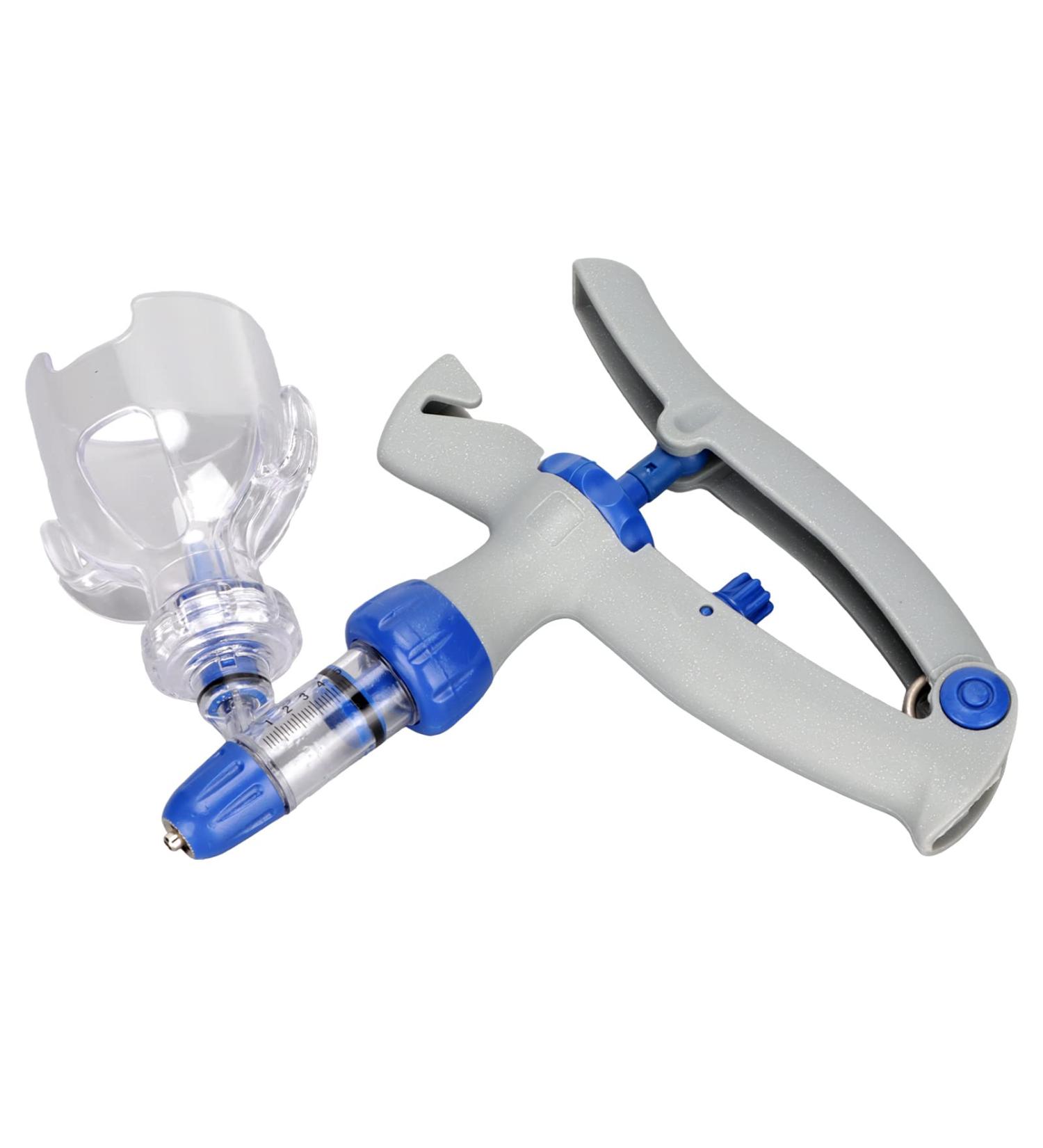 Adjustable 5ml Continuous Syringe Animal Injector Gun for Easy Veterinary Use - Buy Online on GoSupps.com