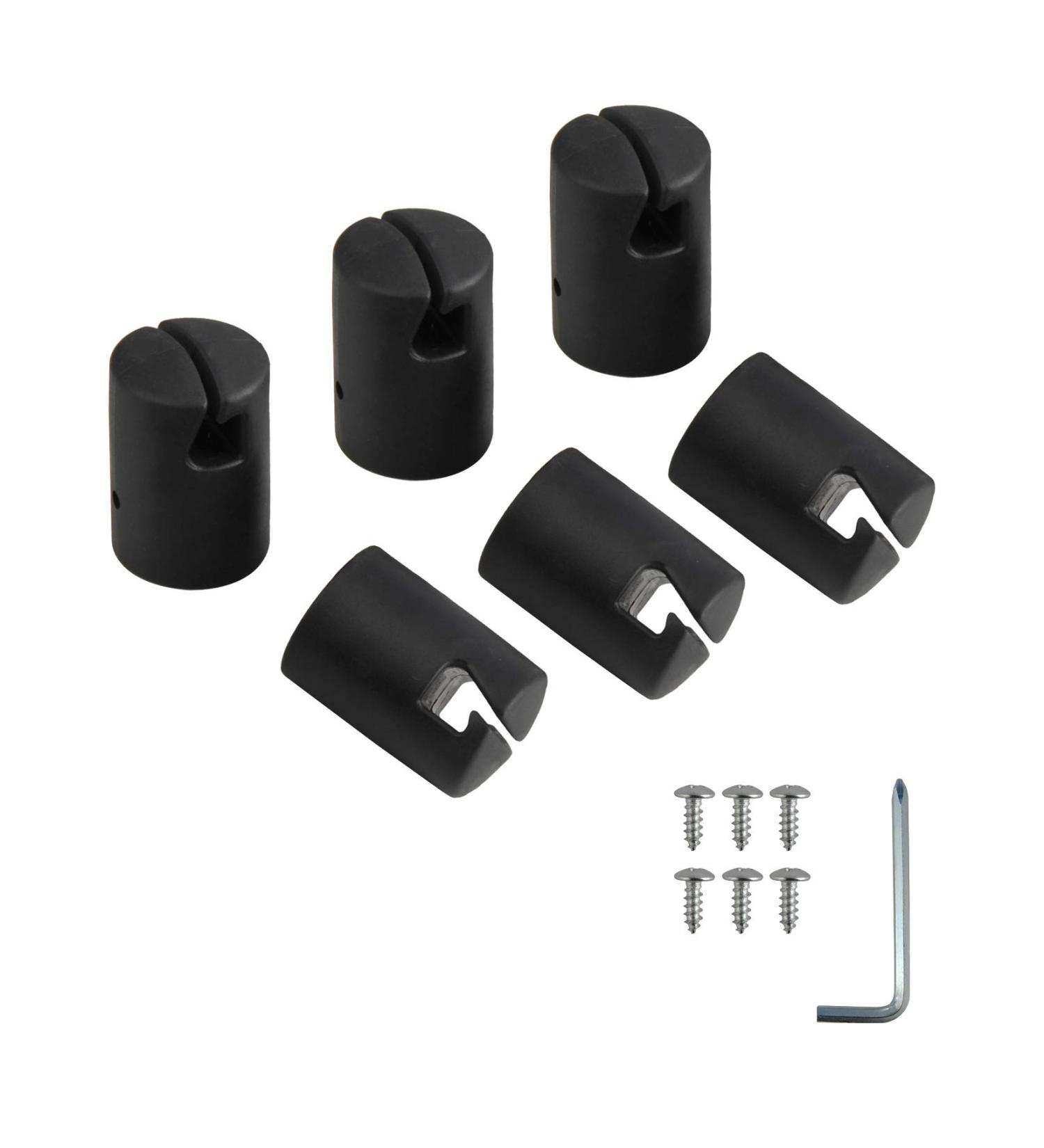 ZIZILAND Trampoline Enclosure Pole Cap Set - 6 Pieces, Black - Buy Online on GoSupps.com