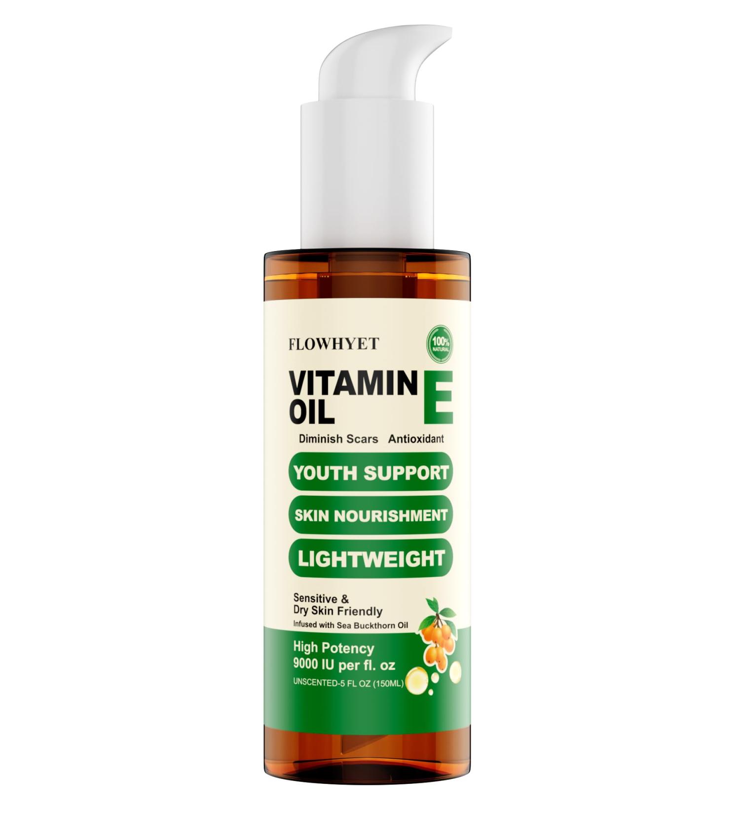 5 Floz Vitamin E Oil For Skin Scars Pure Organic Nail Oil vit e for Cuticle Face Body and Hair Nourish Dry Skin Maintain Youthful Antioxidant Fade Scars LIGHTWEIGHT - 150ml 5 Fl Oz (Pack of 1) - Buy Online on GoSupps.com