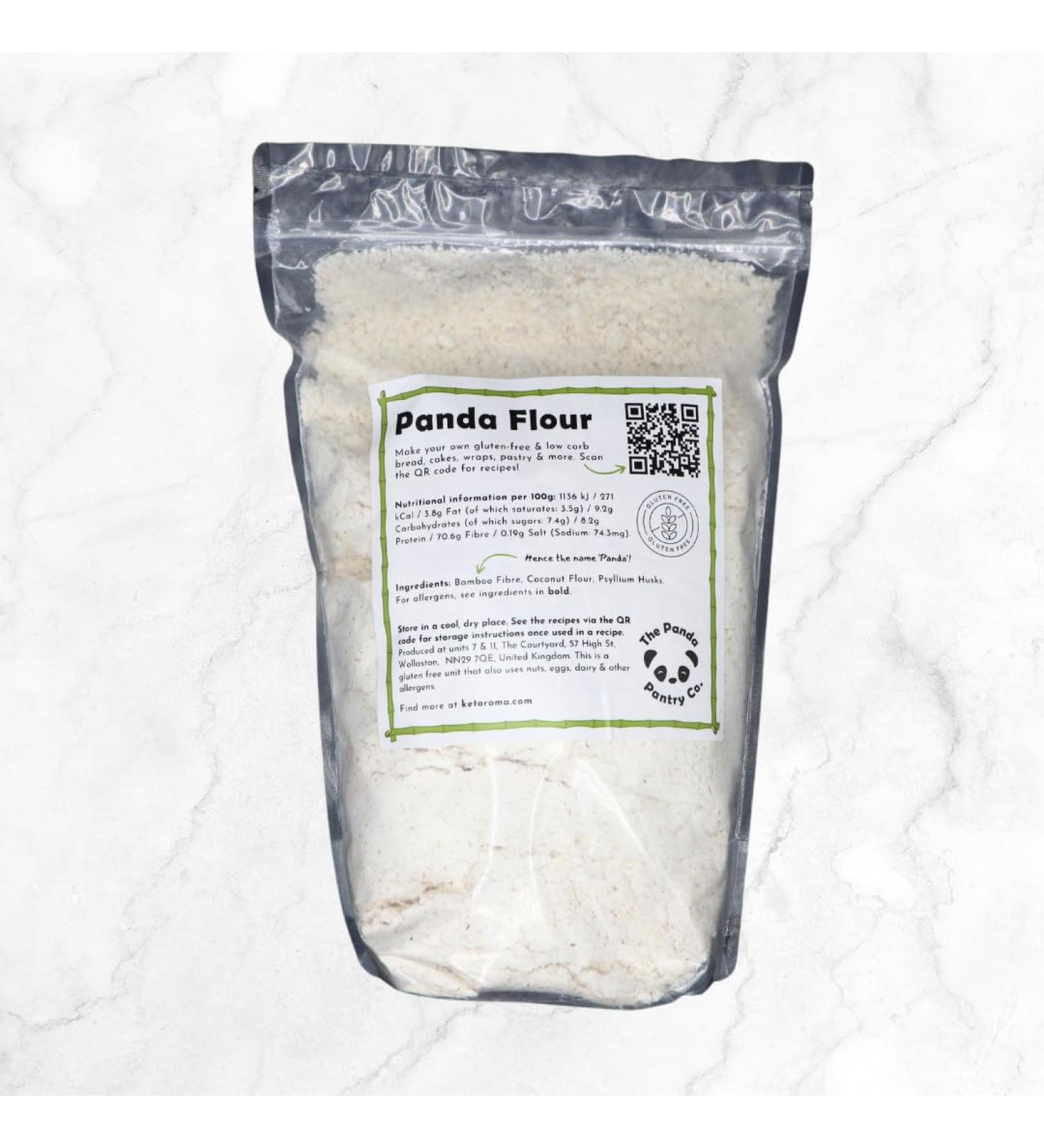 Panda Flour - Gluten Free Low Carb Bamboo Fibre Flour Alternative for Keto Baking - Buy Online on GoSupps.com
